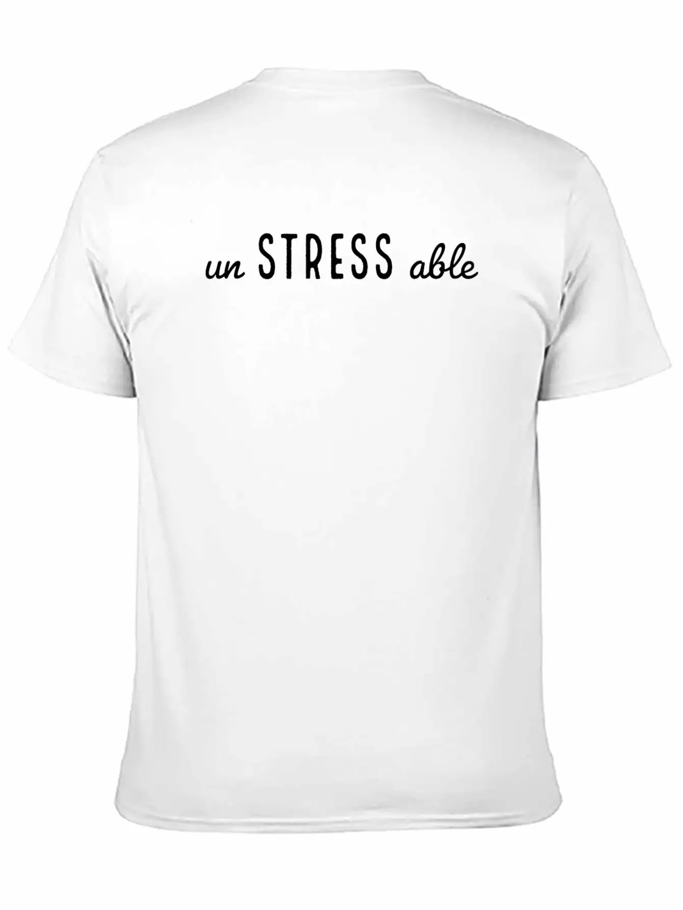 Simple Un Stress Able Typography Essential Cotton Tee For Daily Outfits ¨C Unisex Style