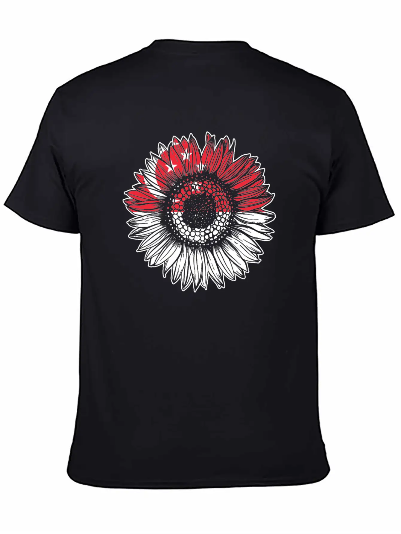 Singapore Flag Sunflower Basic Graphic T-Shirt ¨C Daily Comfort In Soft Cotton