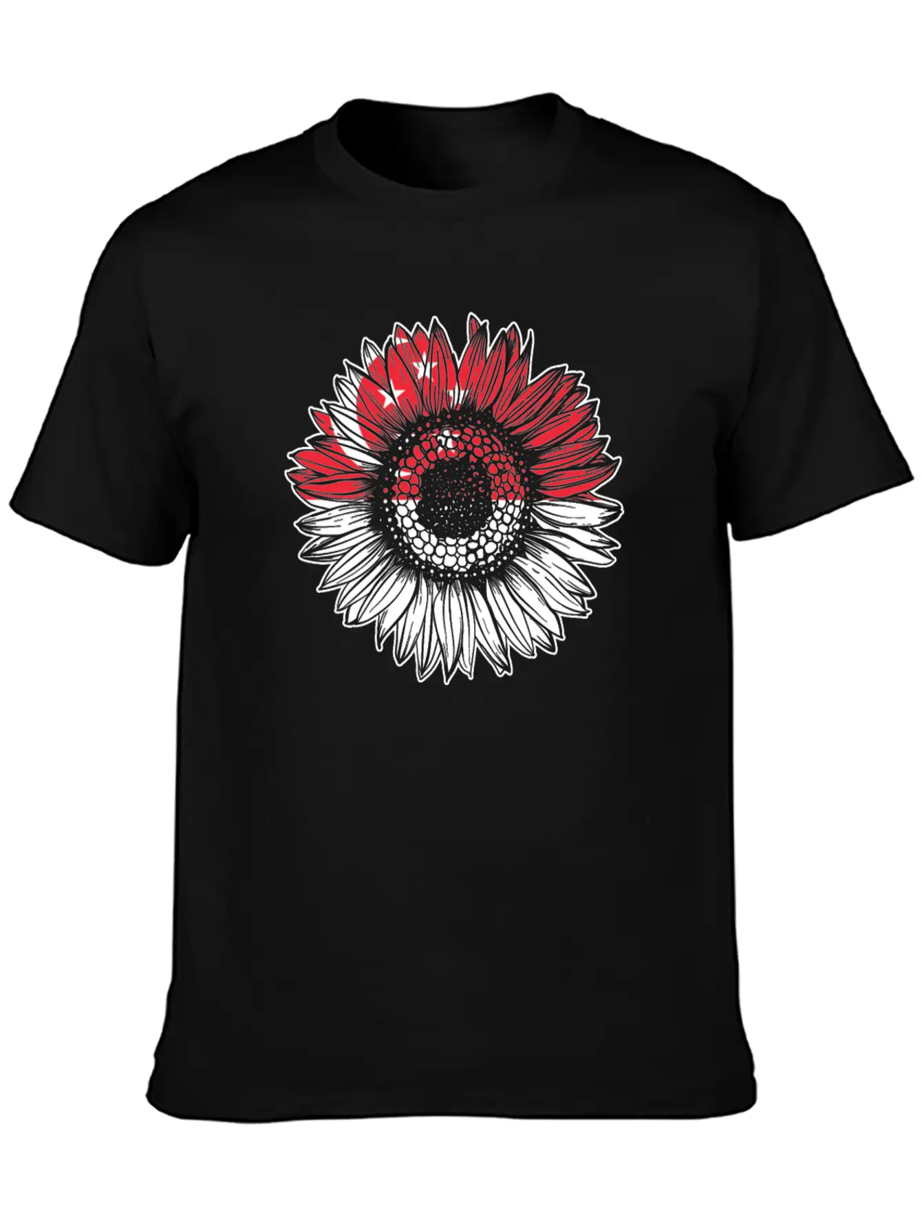 Singapore Flag Sunflower Basic Graphic T-Shirt ¨C Daily Comfort In Soft Cotton