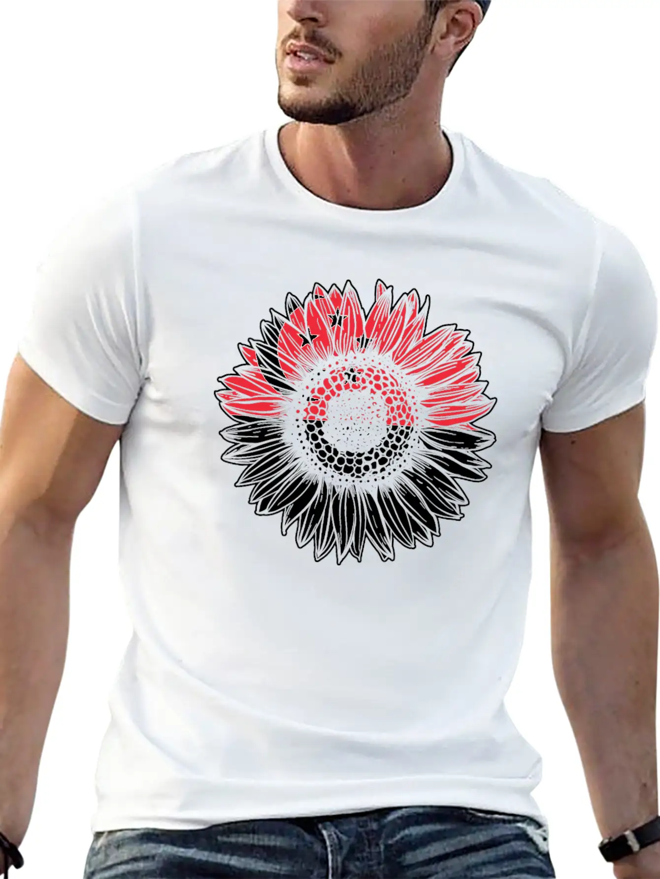 Singapore Flag Sunflower Basic Graphic T-Shirt ¨C Daily Comfort In Soft Cotton