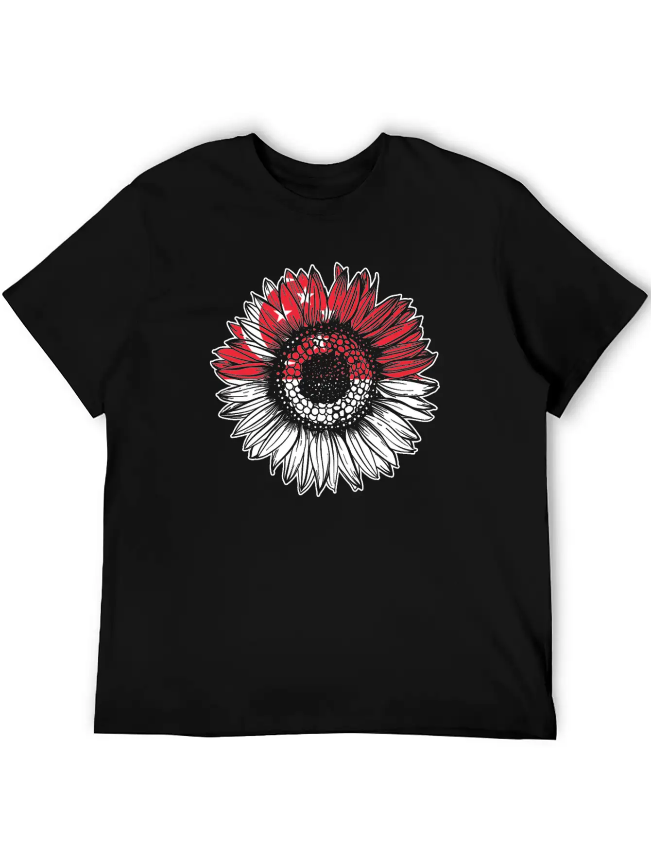 Singapore Flag Sunflower Basic Graphic T-Shirt ¨C Daily Comfort In Soft Cotton