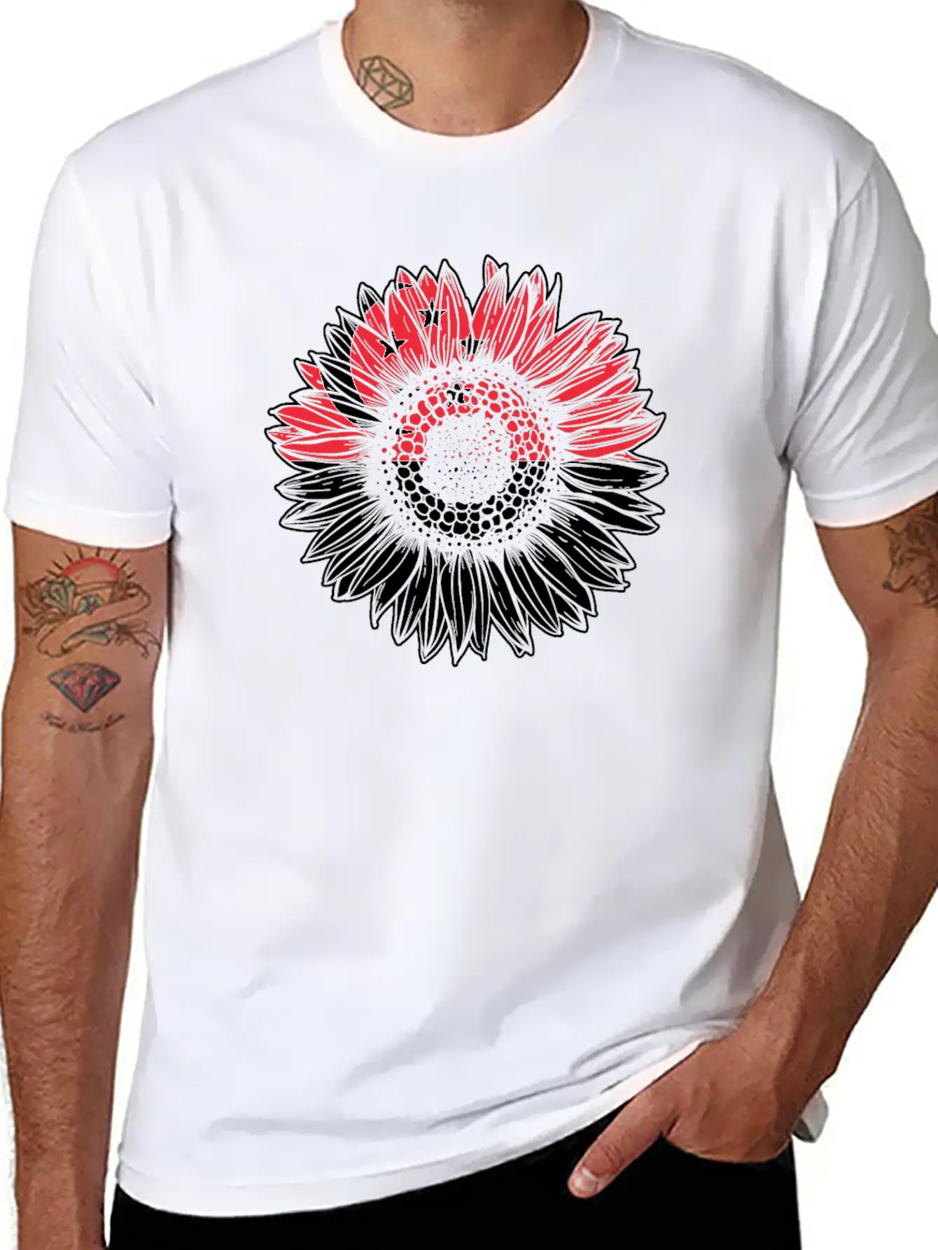 Singapore Flag Sunflower Basic Graphic T-Shirt ¨C Daily Comfort In Soft Cotton
