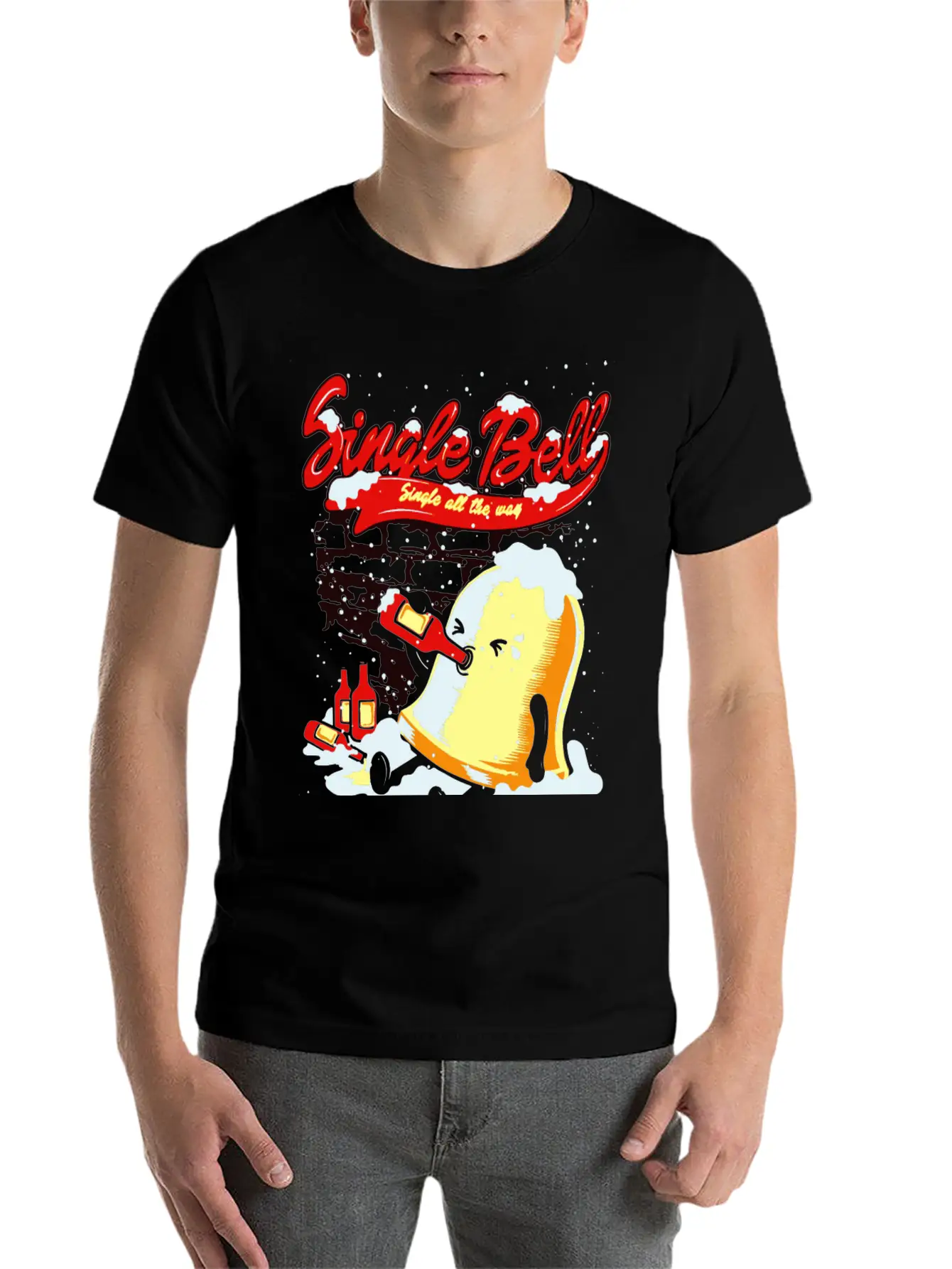 Single Bell - Single All The Way Basic Graphic T-Shirt ¨C Daily Comfort In Soft Cotton