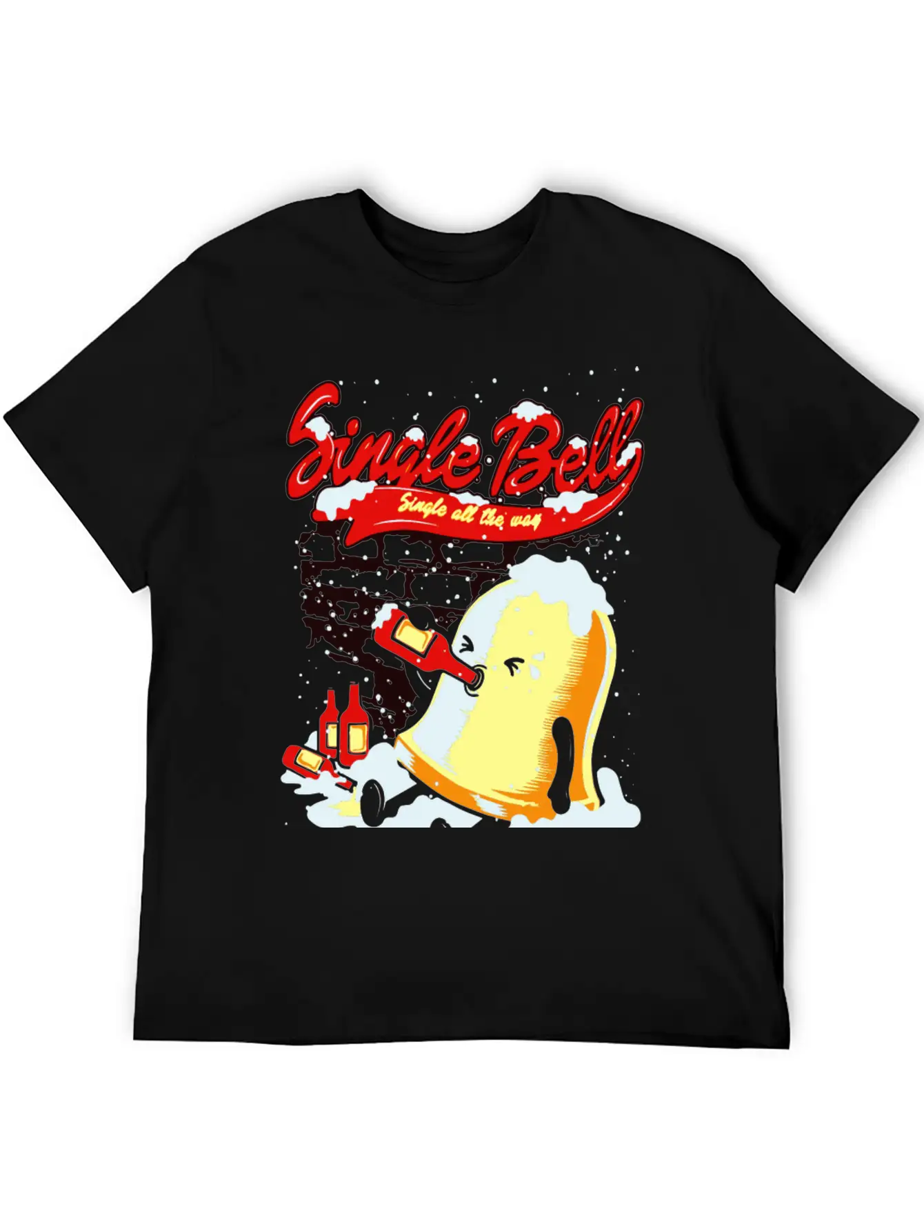 Single Bell - Single All The Way Basic Graphic T-Shirt ¨C Daily Comfort In Soft Cotton