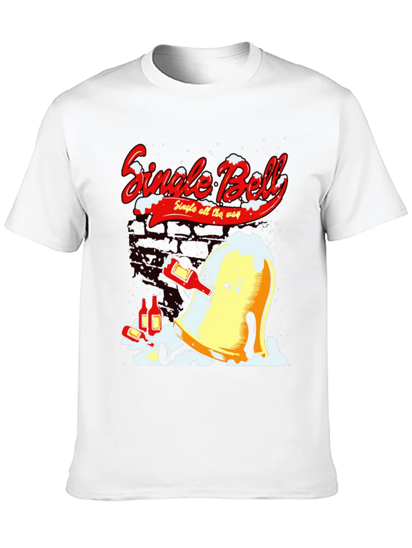 Single Bell - Single All The Way Basic Graphic T-Shirt ¨C Daily Comfort In Soft Cotton