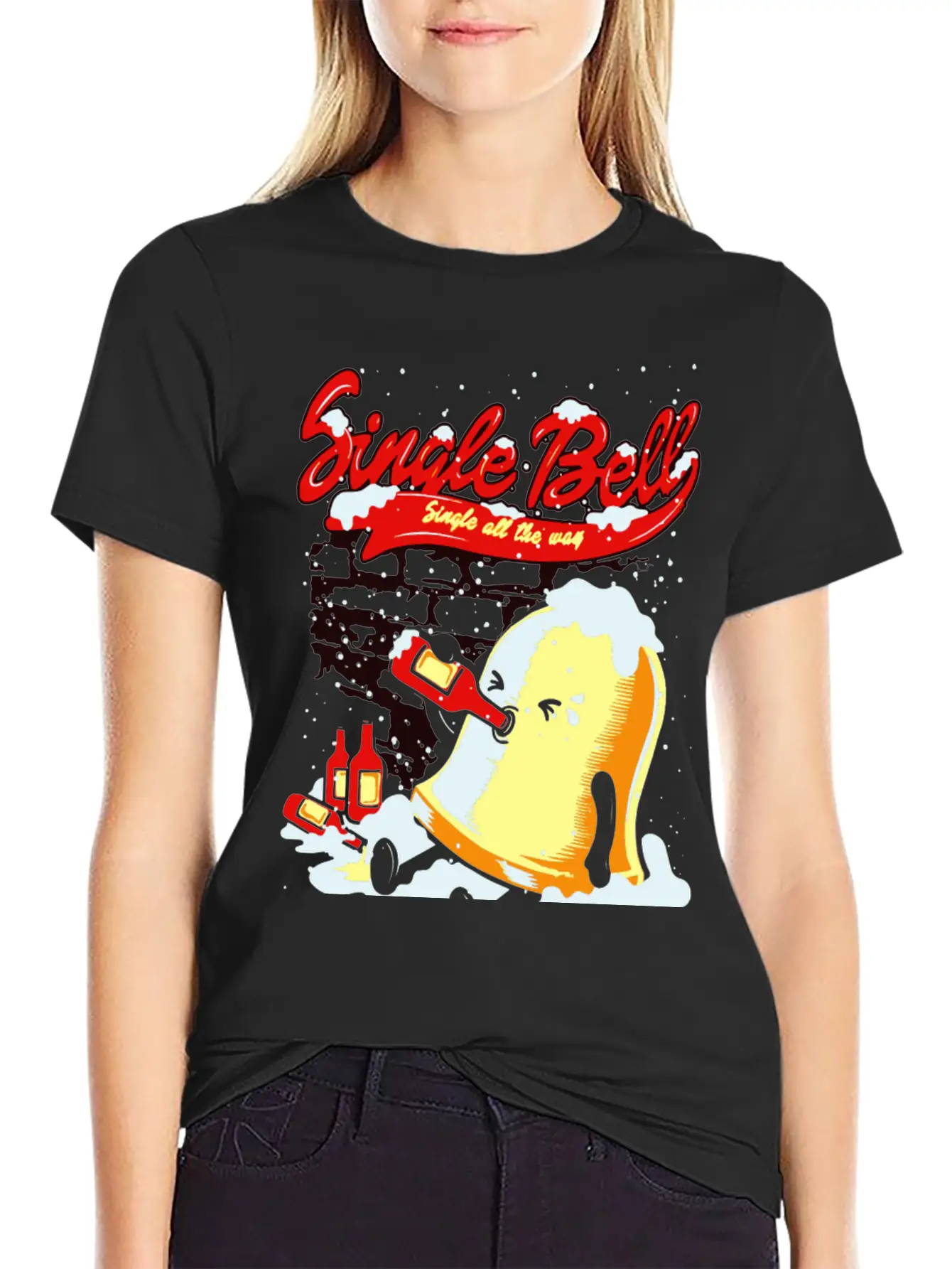 Single Bell - Single All The Way Basic Graphic T-Shirt ¨C Daily Comfort In Soft Cotton