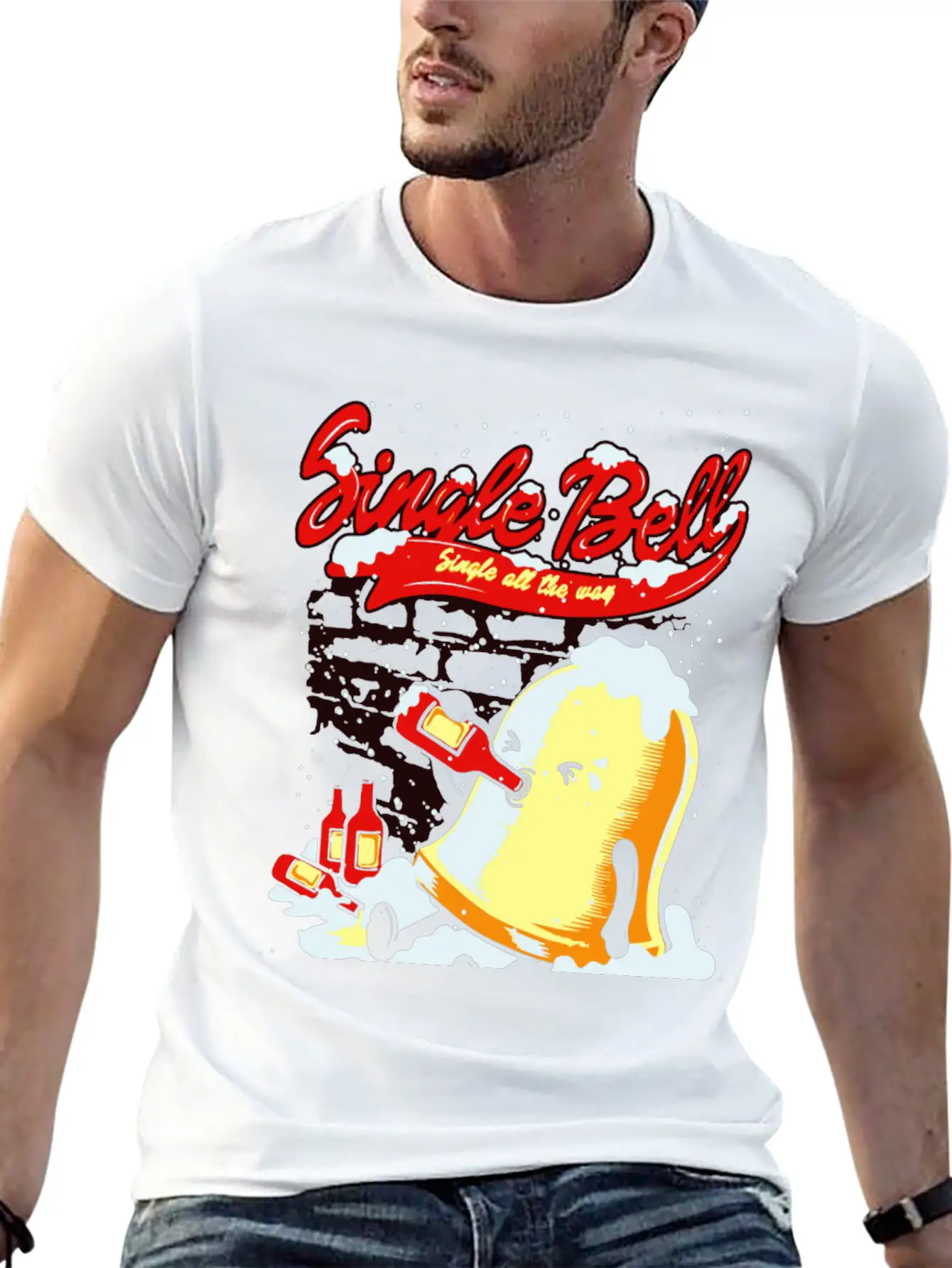 Single Bell - Single All The Way Basic Graphic T-Shirt ¨C Daily Comfort In Soft Cotton