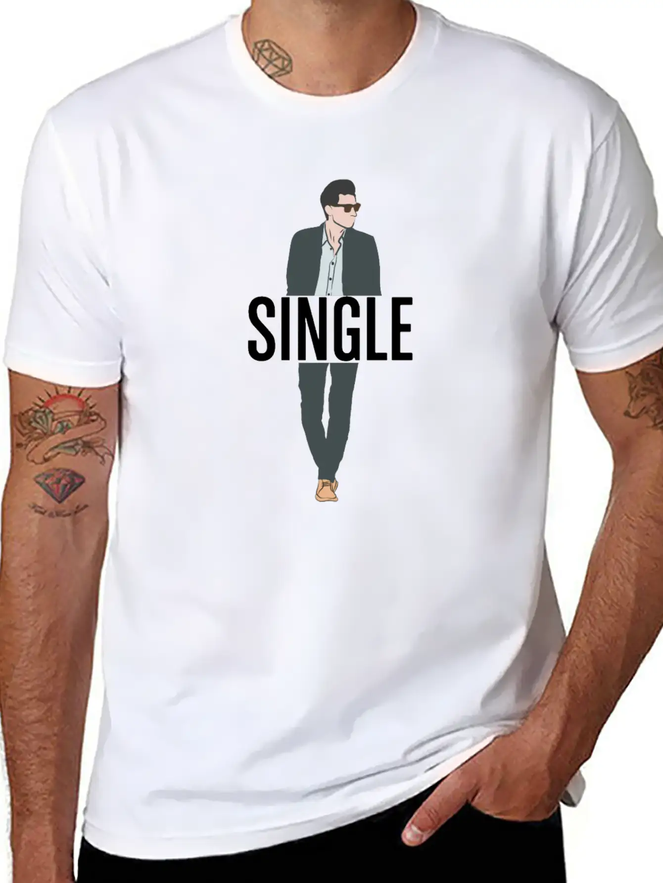 Single But Not Alone Gift Idea Soft Cotton Short Sleeve Tee ¨C Unisex Wardrobe Staple