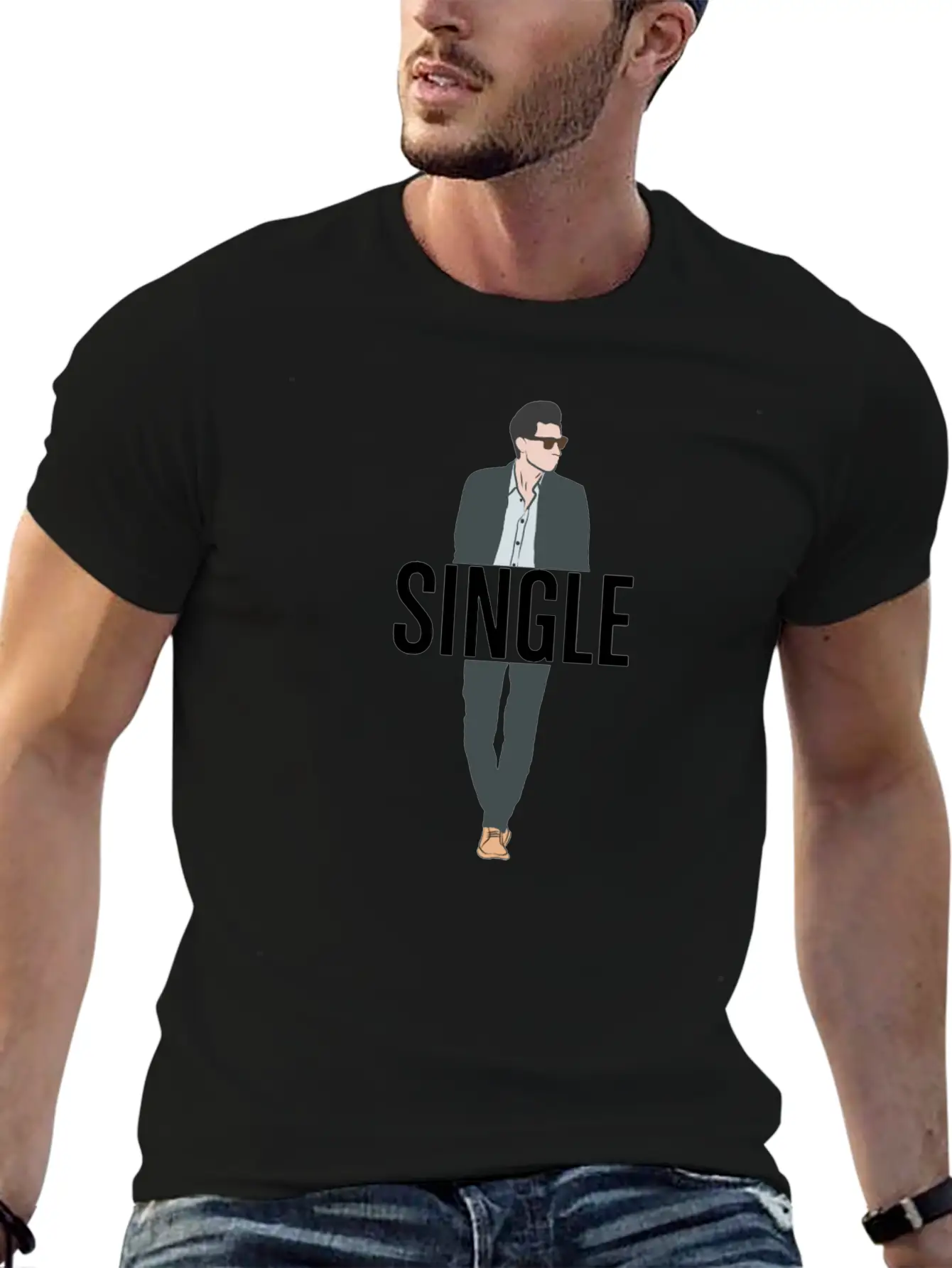 Single But Not Alone Gift Idea Soft Cotton Short Sleeve Tee ¨C Unisex Wardrobe Staple