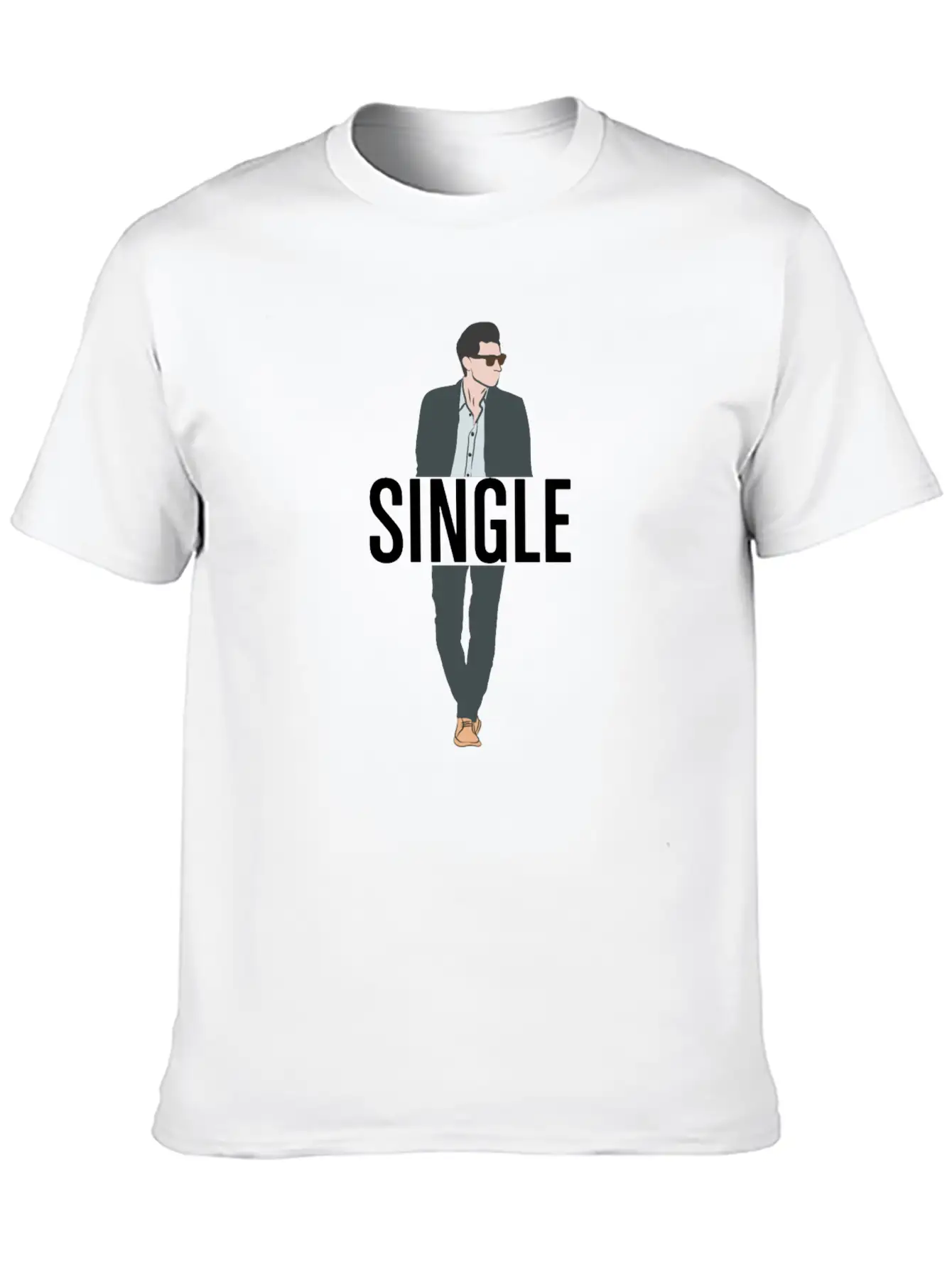 Single But Not Alone Gift Idea Soft Cotton Short Sleeve Tee ¨C Unisex Wardrobe Staple