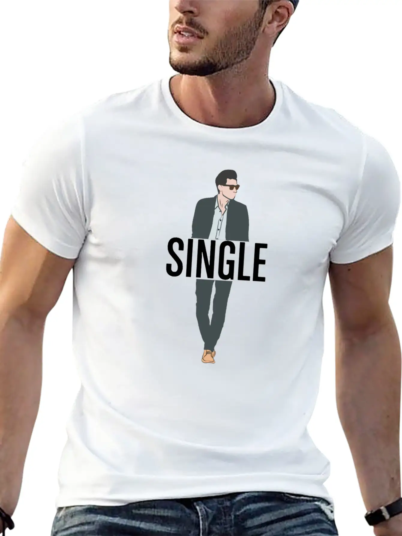 Single But Not Alone Gift Idea Soft Cotton Short Sleeve Tee ¨C Unisex Wardrobe Staple
