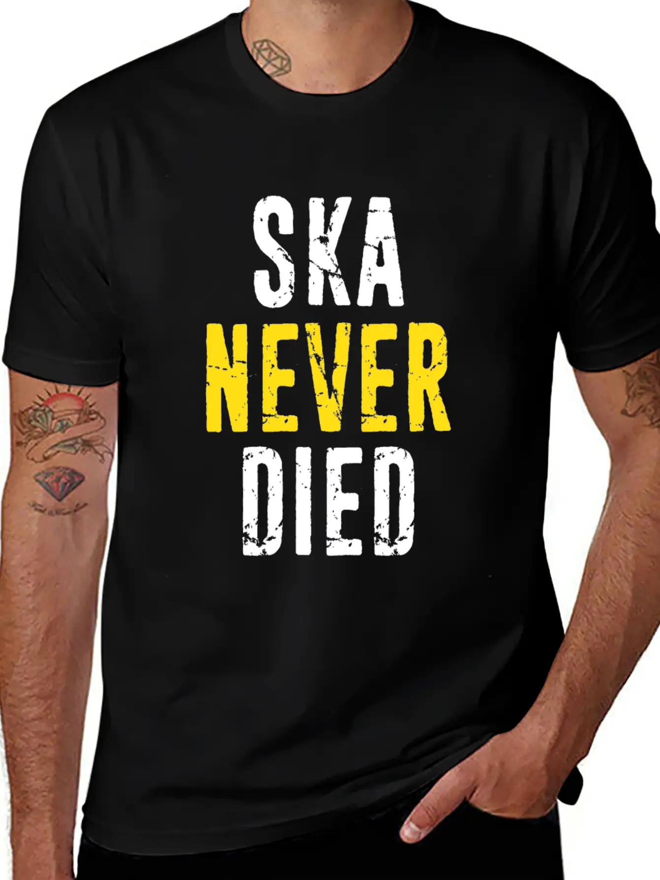 Ska Never Died Jamaica Jamaican Punk Emo Skater Di Basic Graphic T-Shirt ¨C Daily Comfort In Soft Cotton