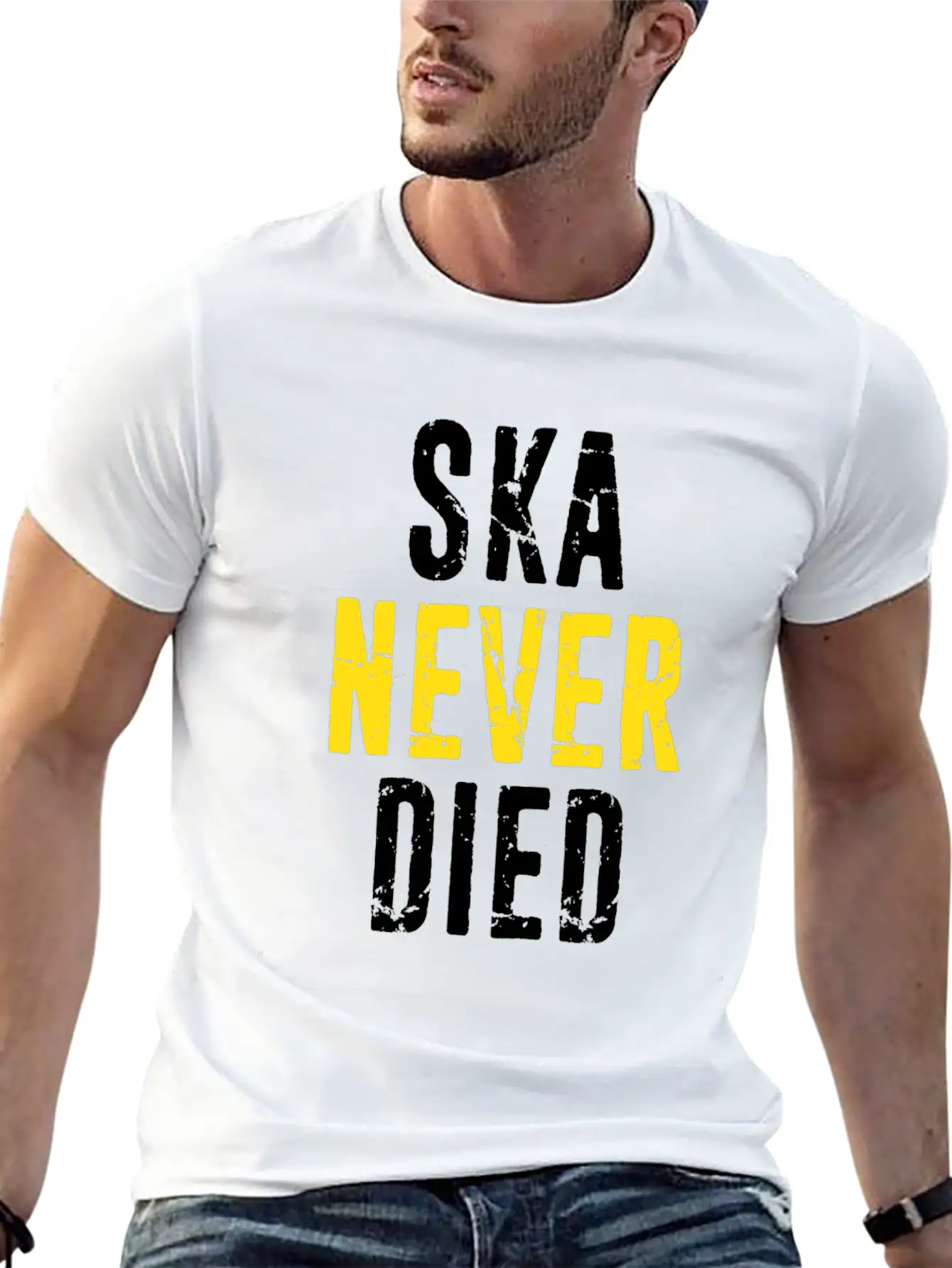 Ska Never Died Jamaica Jamaican Punk Emo Skater Di Basic Graphic T-Shirt ¨C Daily Comfort In Soft Cotton
