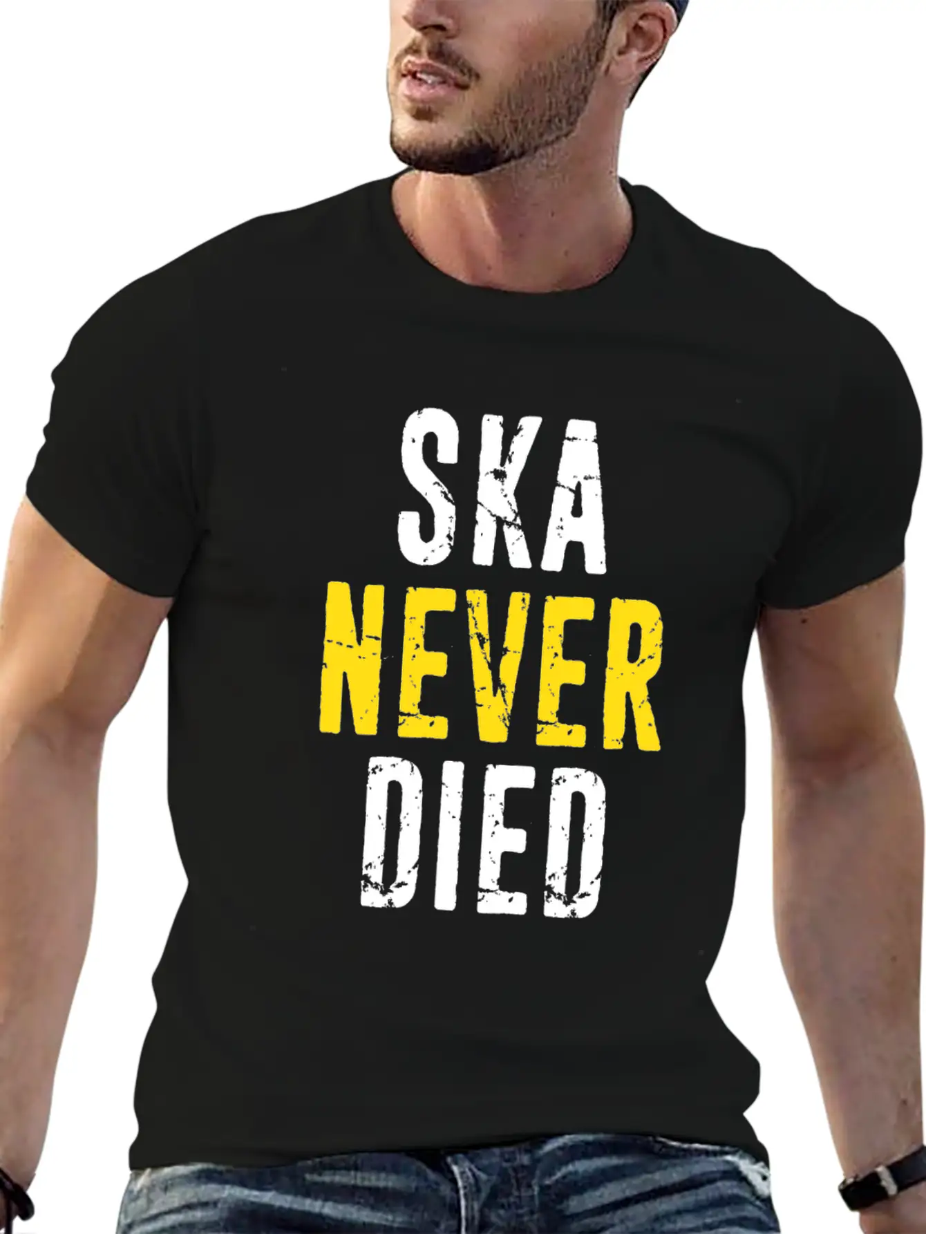 Ska Never Died Jamaica Jamaican Punk Emo Skater Di Basic Graphic T-Shirt ¨C Daily Comfort In Soft Cotton