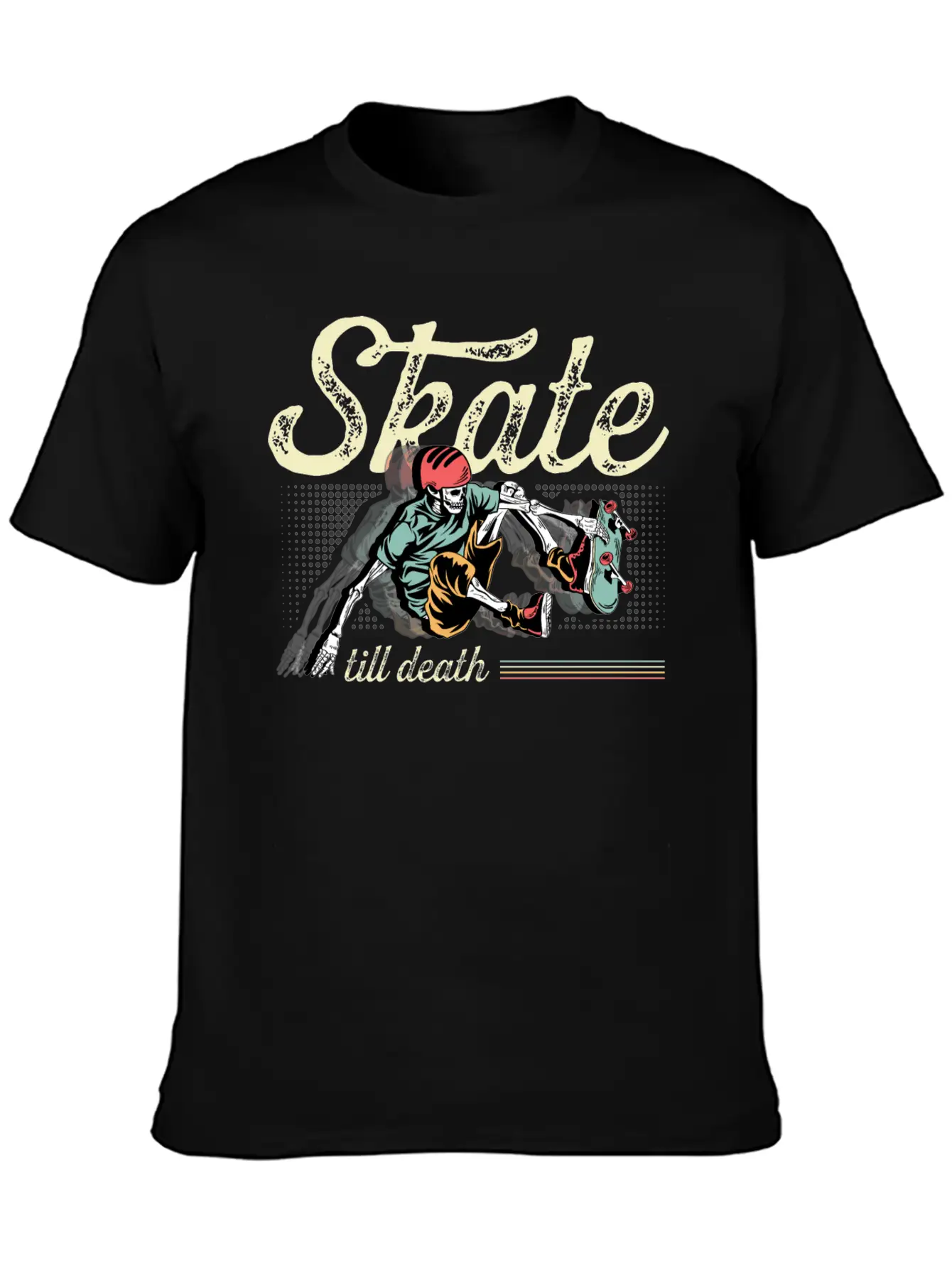 Skate Till Death Skater Gift Basic Graphic T-Shirt ¨C Daily Comfort In Soft Cotton