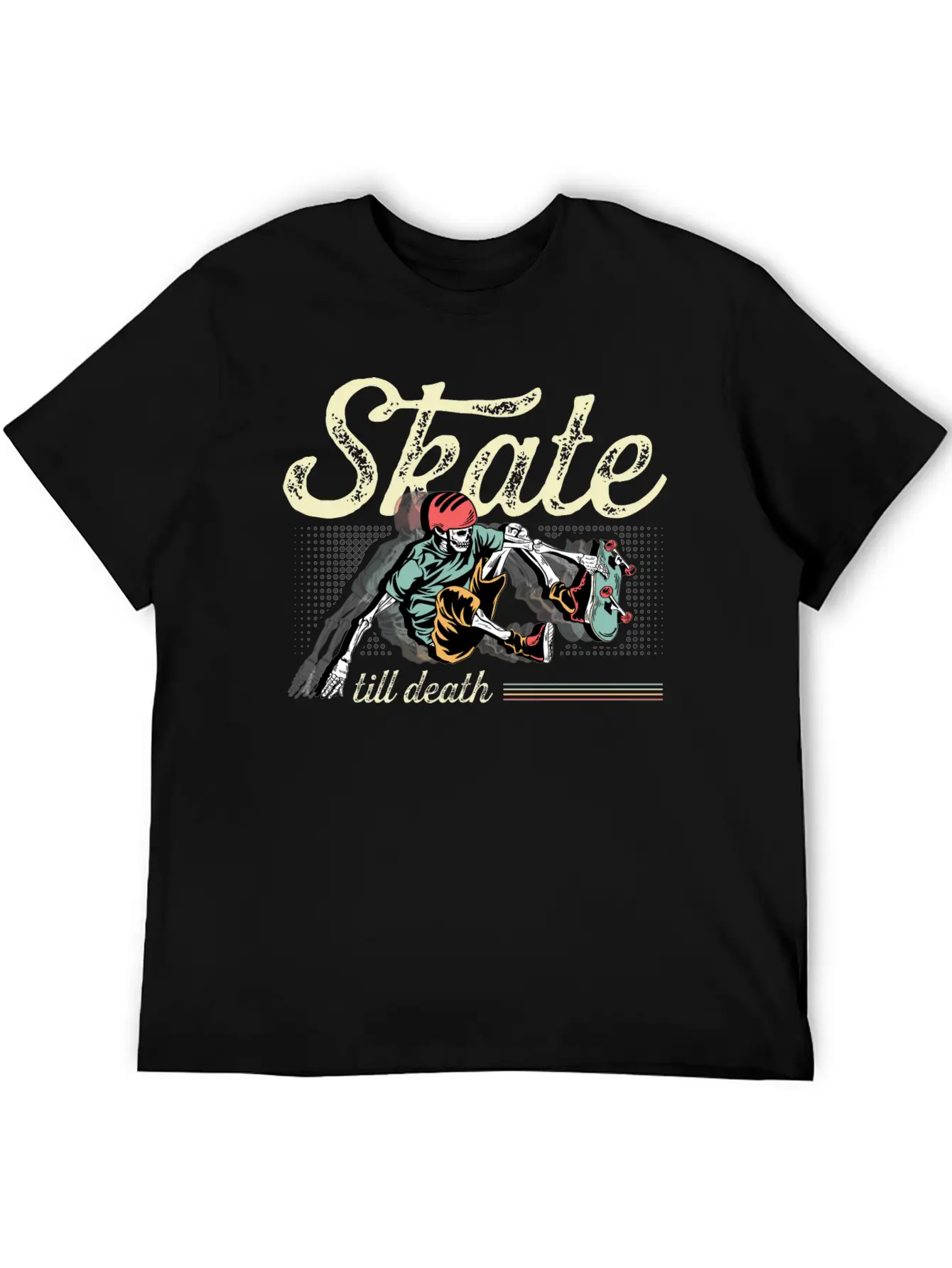 Skate Till Death Skater Gift Basic Graphic T-Shirt ¨C Daily Comfort In Soft Cotton
