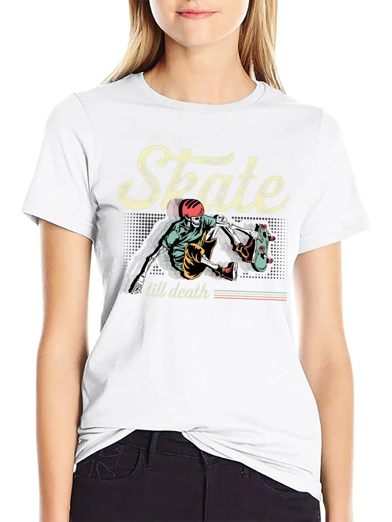 Skate Till Death Skater Gift Basic Graphic T-Shirt ¨C Daily Comfort In Soft Cotton