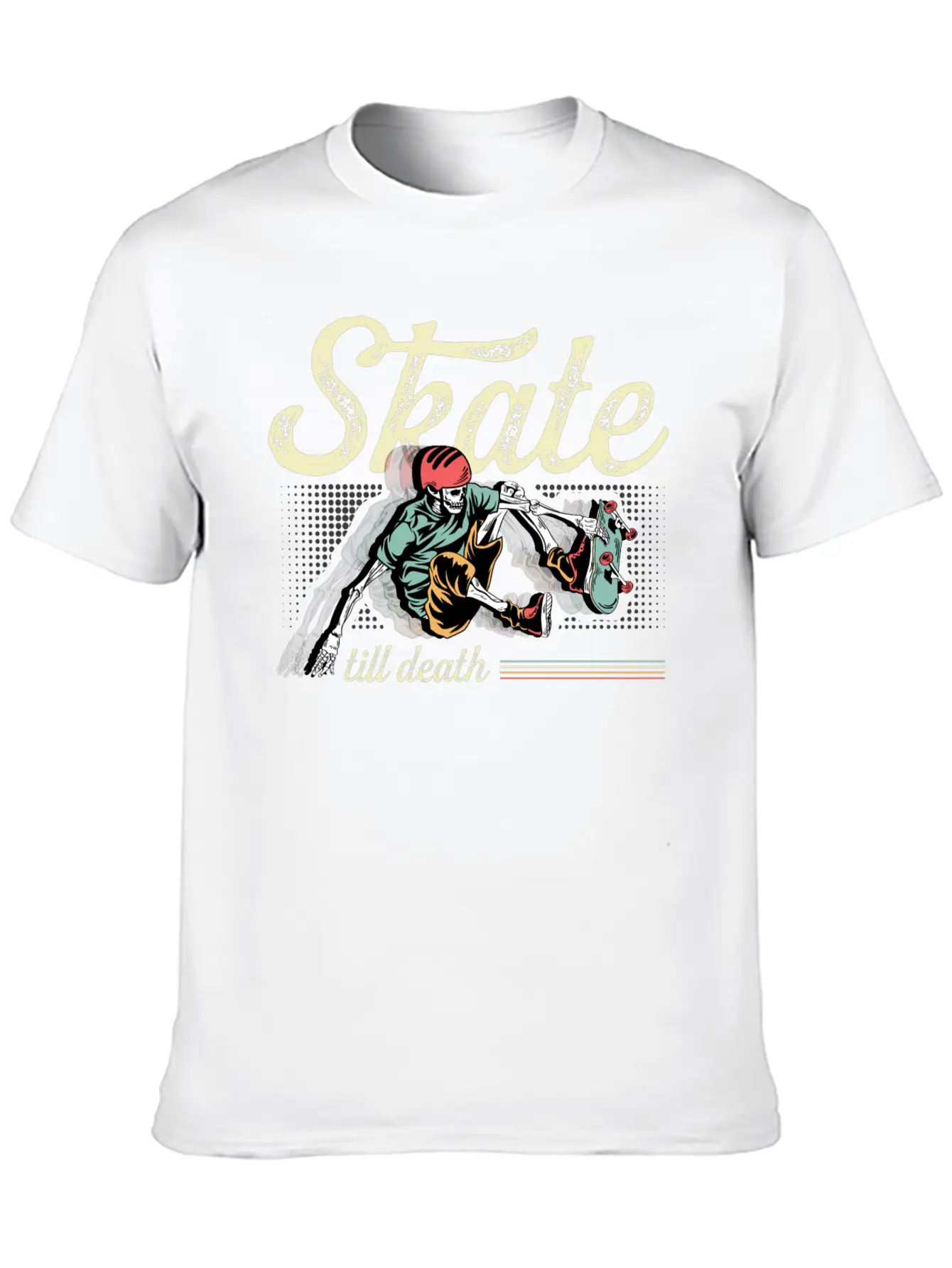 Skate Till Death Skater Gift Basic Graphic T-Shirt ¨C Daily Comfort In Soft Cotton