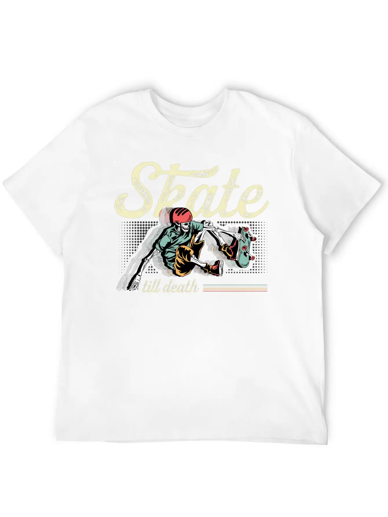 Skate Till Death Skater Gift Basic Graphic T-Shirt ¨C Daily Comfort In Soft Cotton