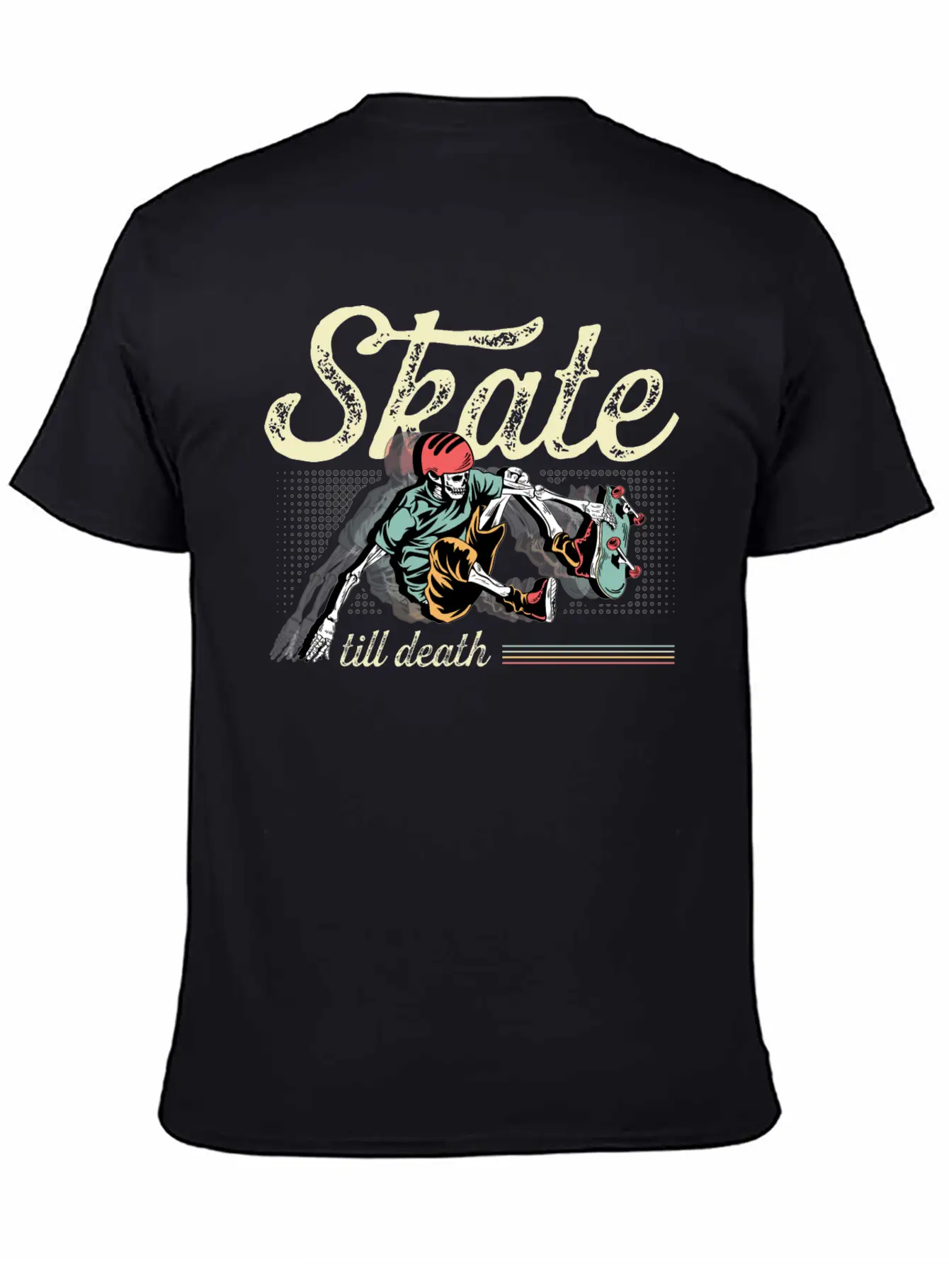 Skate Till Death Skater Gift Basic Graphic T-Shirt ¨C Daily Comfort In Soft Cotton