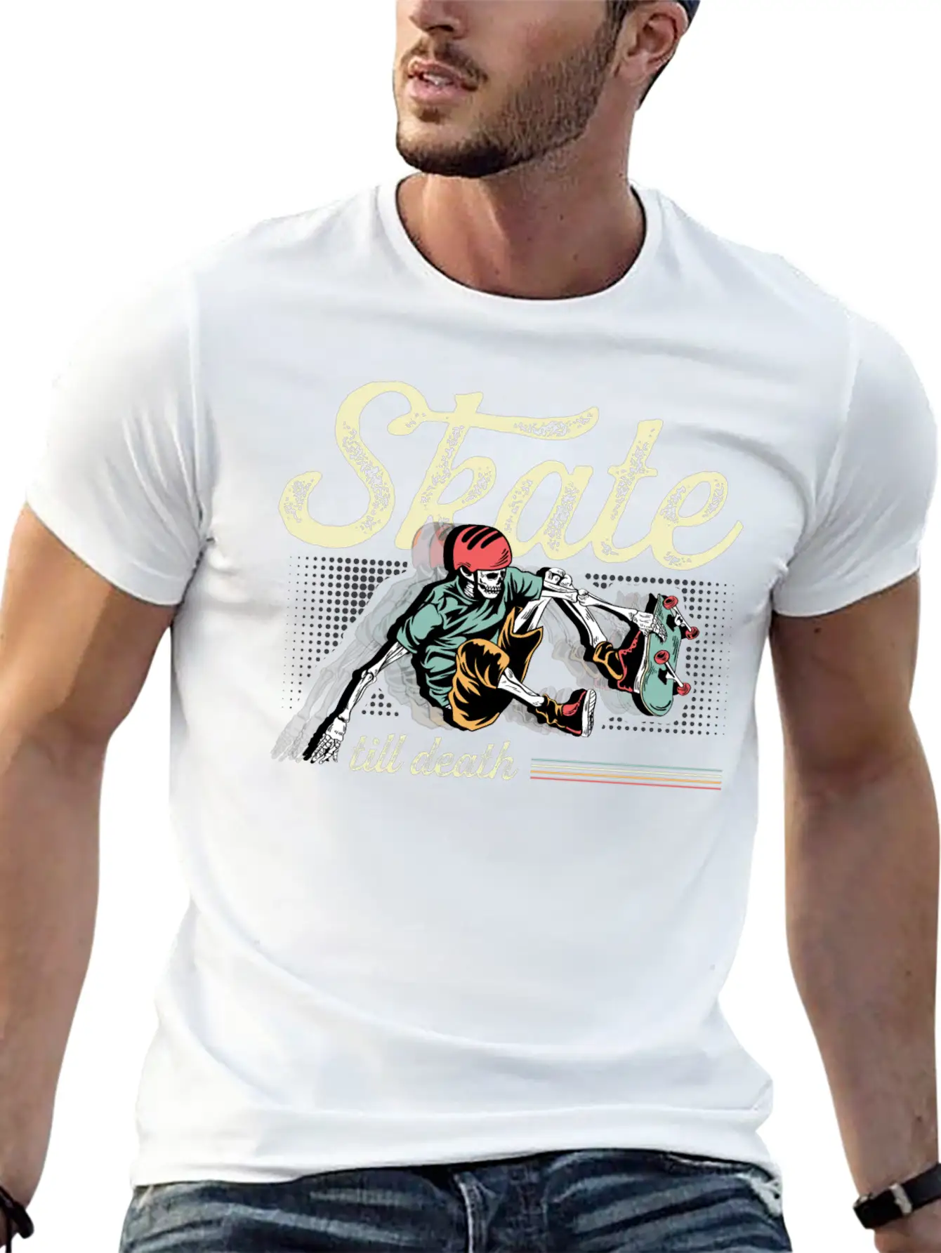 Skate Till Death Skater Gift Basic Graphic T-Shirt ¨C Daily Comfort In Soft Cotton