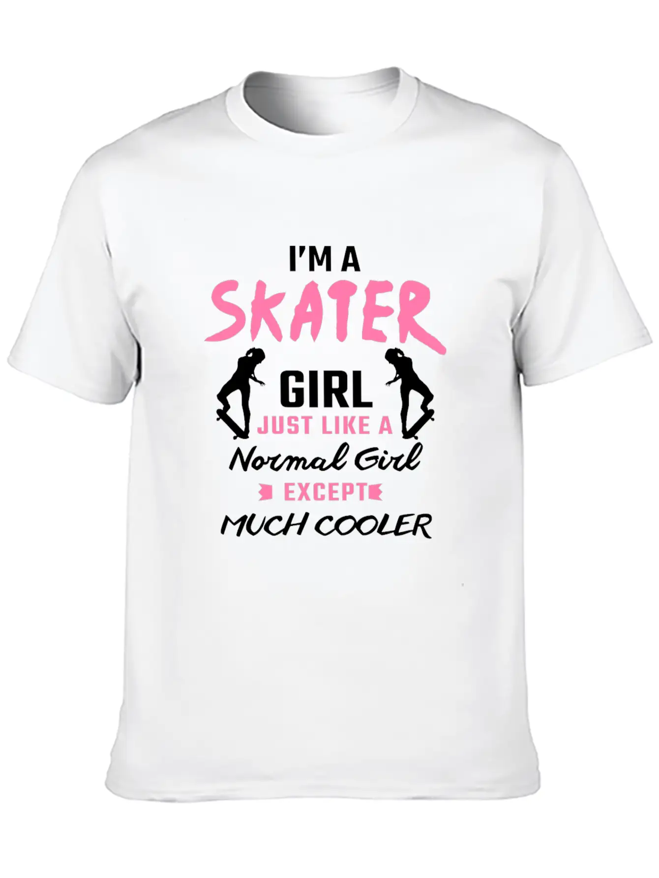 Skater Girl Skateboard Gift Skateboarder Gifts Essential Cotton Tee For Daily Outfits ¨C Unisex Style
