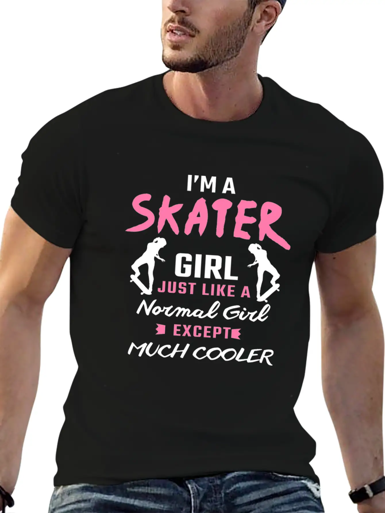 Skater Girl Skateboard Gift Skateboarder Gifts Essential Cotton Tee For Daily Outfits ¨C Unisex Style