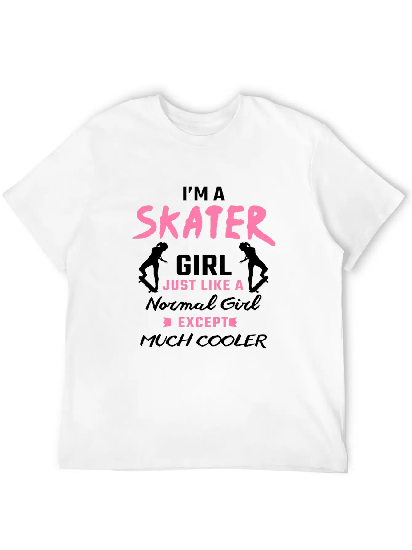 Skater Girl Skateboard Gift Skateboarder Gifts Essential Cotton Tee For Daily Outfits ¨C Unisex Style