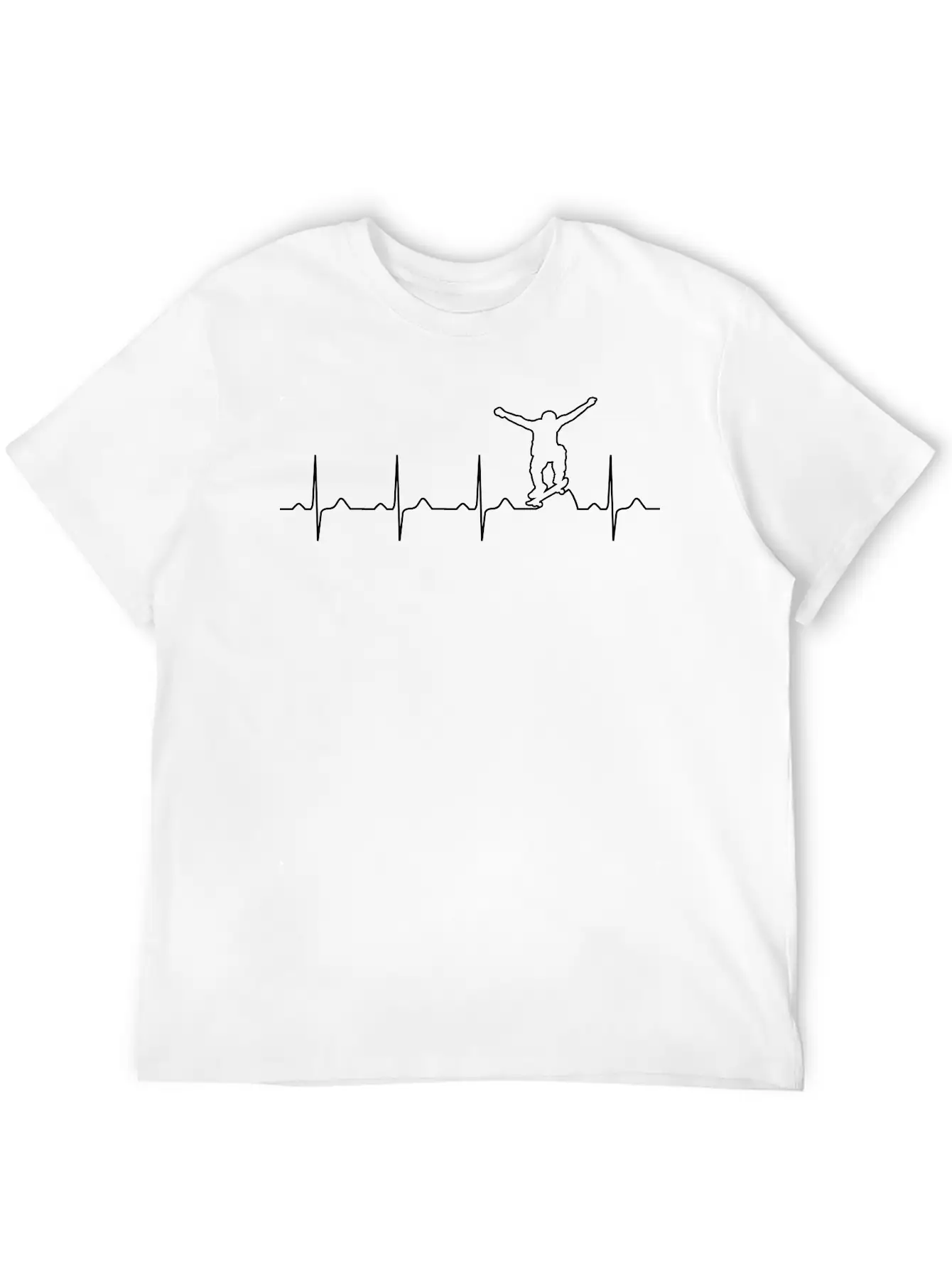 Skater Heartbeat Basic Graphic T-Shirt ¨C Daily Comfort In Soft Cotton