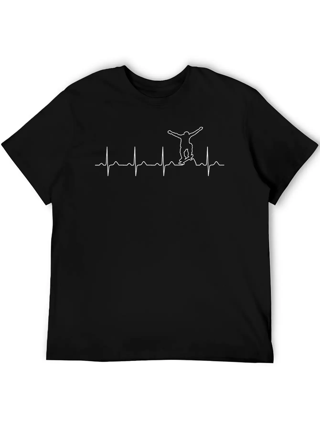 Skater Heartbeat Basic Graphic T-Shirt ¨C Daily Comfort In Soft Cotton