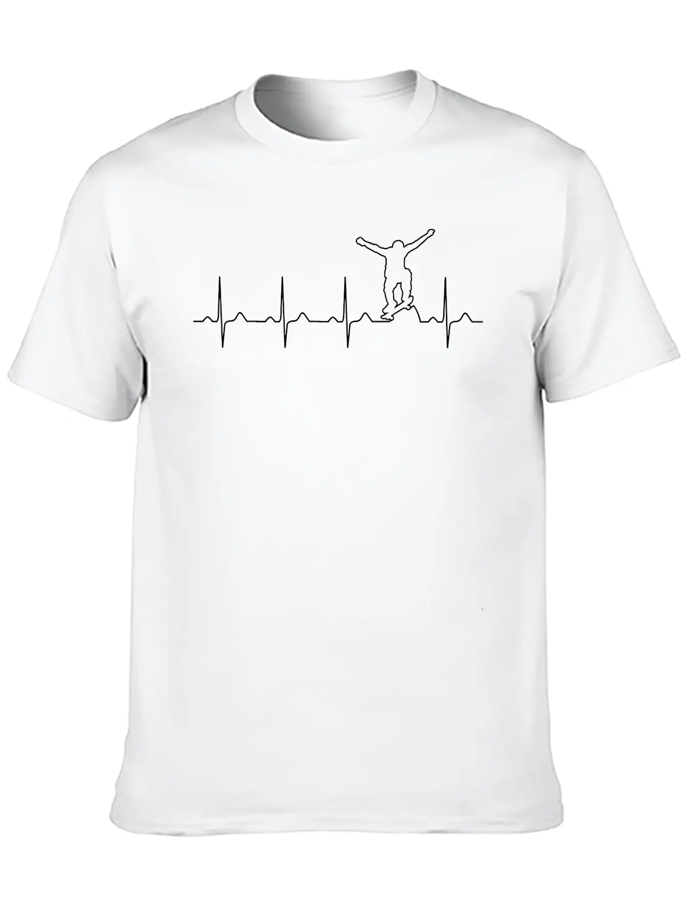 Skater Heartbeat Basic Graphic T-Shirt ¨C Daily Comfort In Soft Cotton