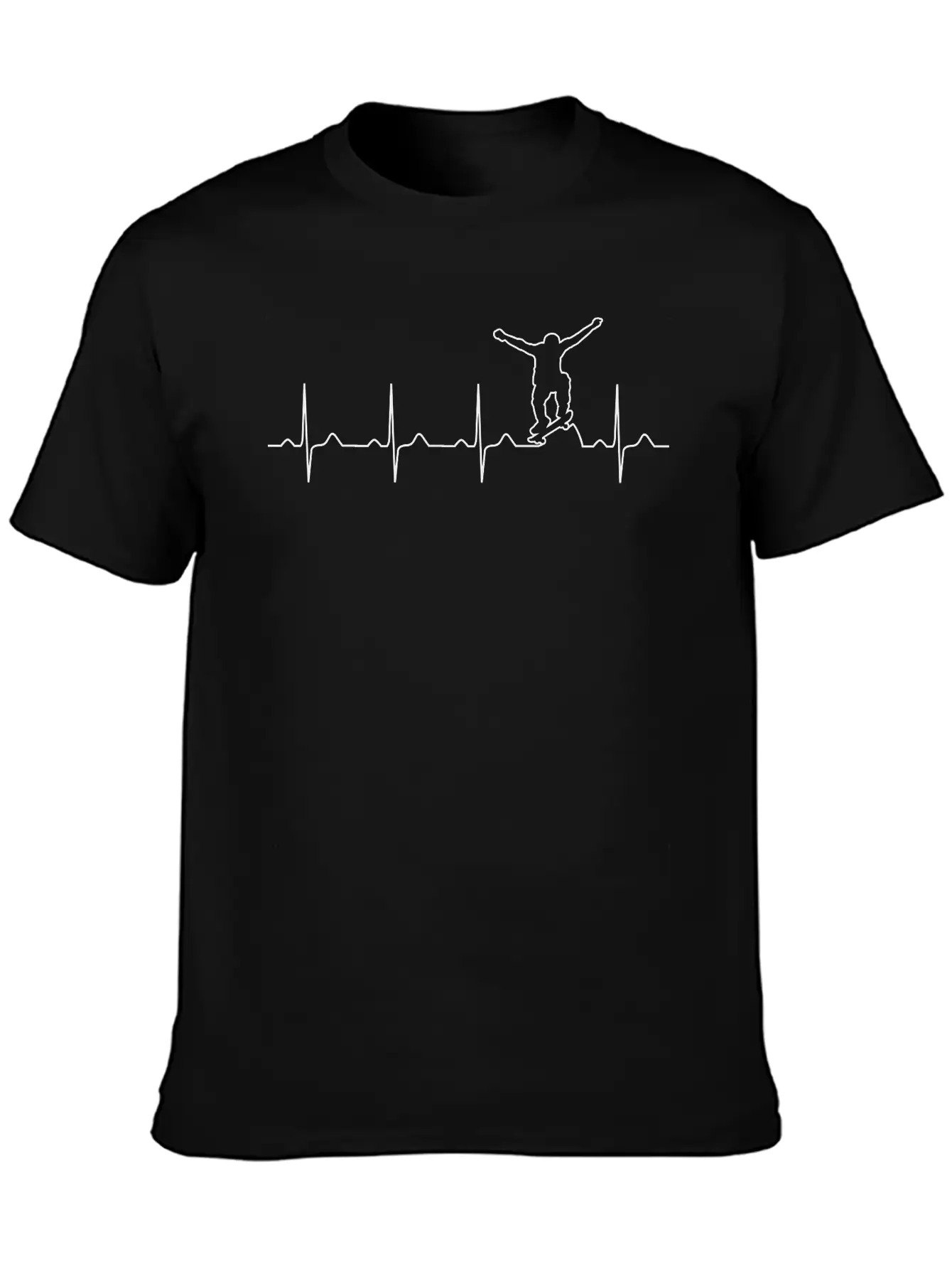 Skater Heartbeat Basic Graphic T-Shirt ¨C Daily Comfort In Soft Cotton