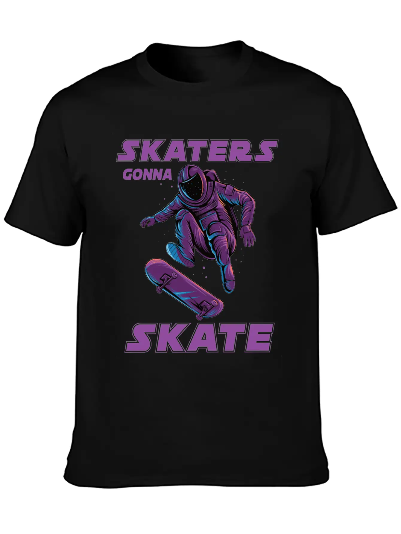 Skaters Gonna Skate Astronaut Basic Graphic T-Shirt ¨C Daily Comfort In Soft Cotton