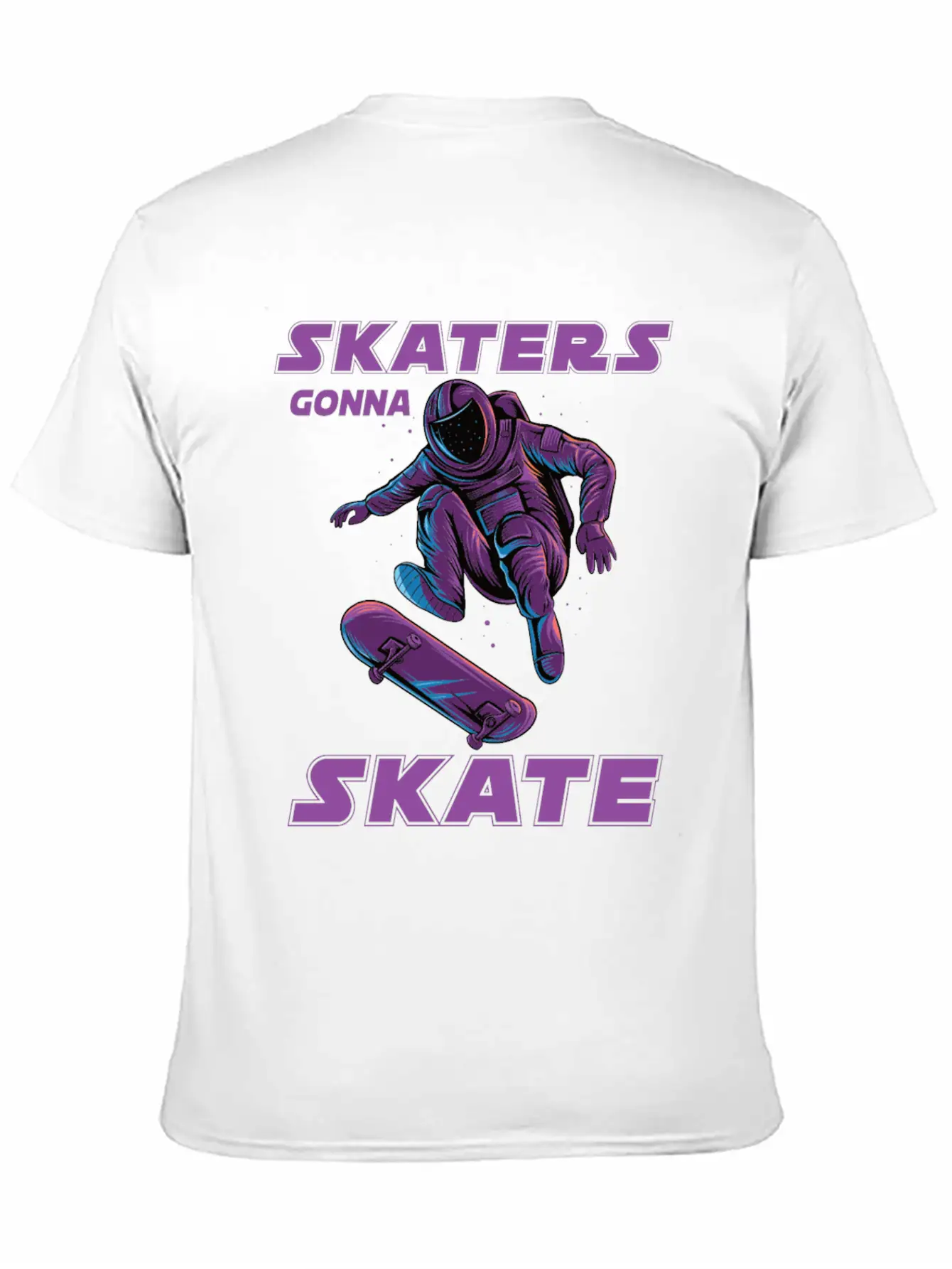 Skaters Gonna Skate Astronaut Basic Graphic T-Shirt ¨C Daily Comfort In Soft Cotton