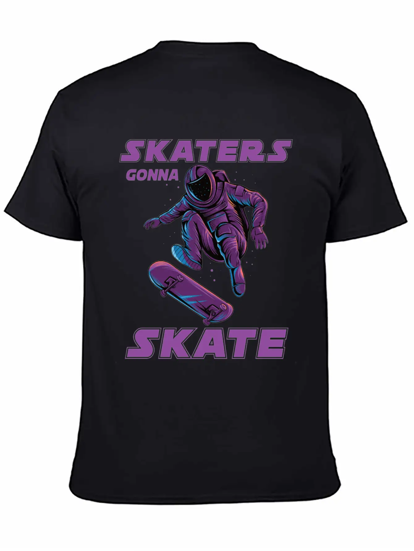 Skaters Gonna Skate Astronaut Basic Graphic T-Shirt ¨C Daily Comfort In Soft Cotton