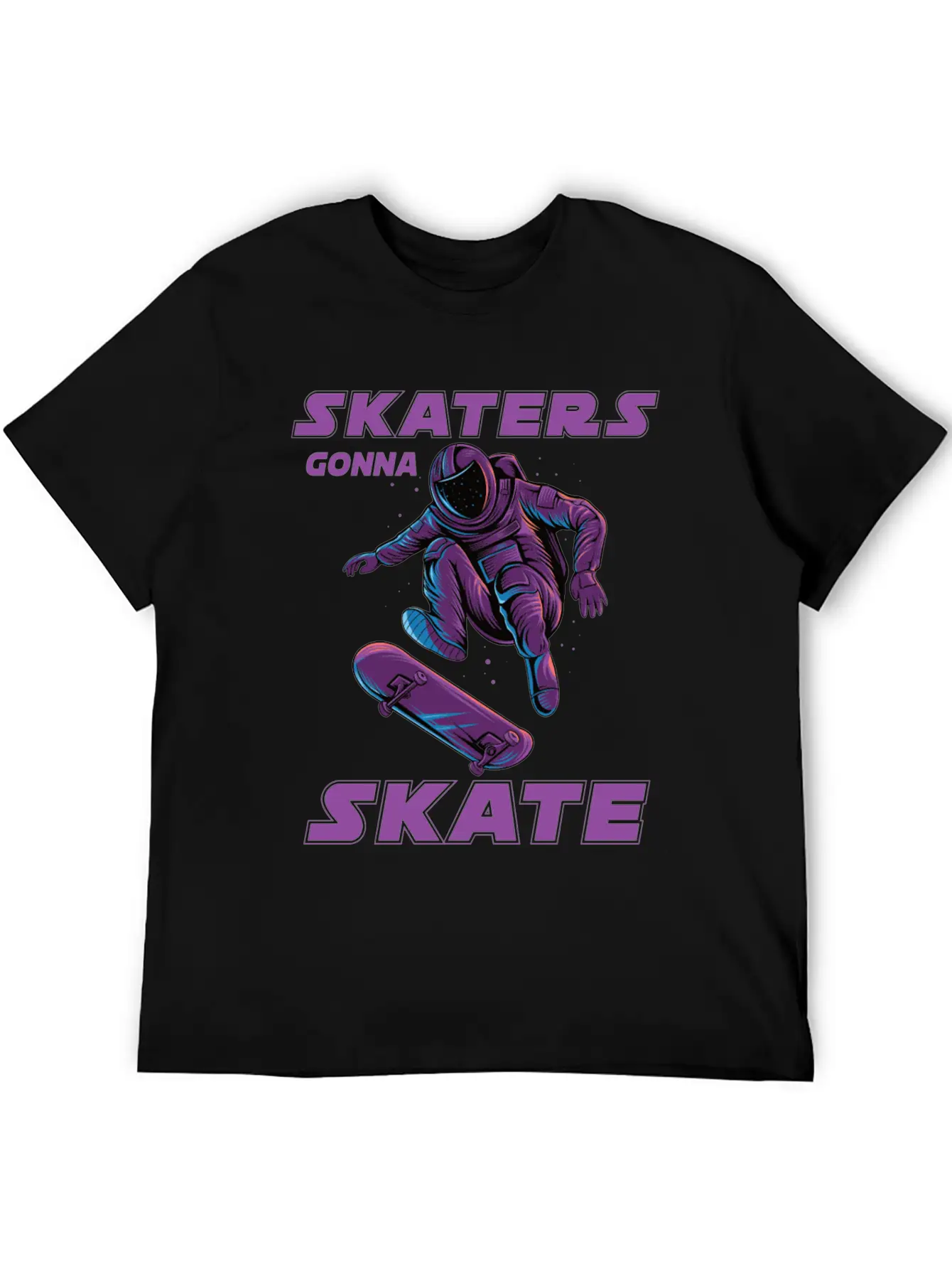 Skaters Gonna Skate Astronaut Basic Graphic T-Shirt ¨C Daily Comfort In Soft Cotton