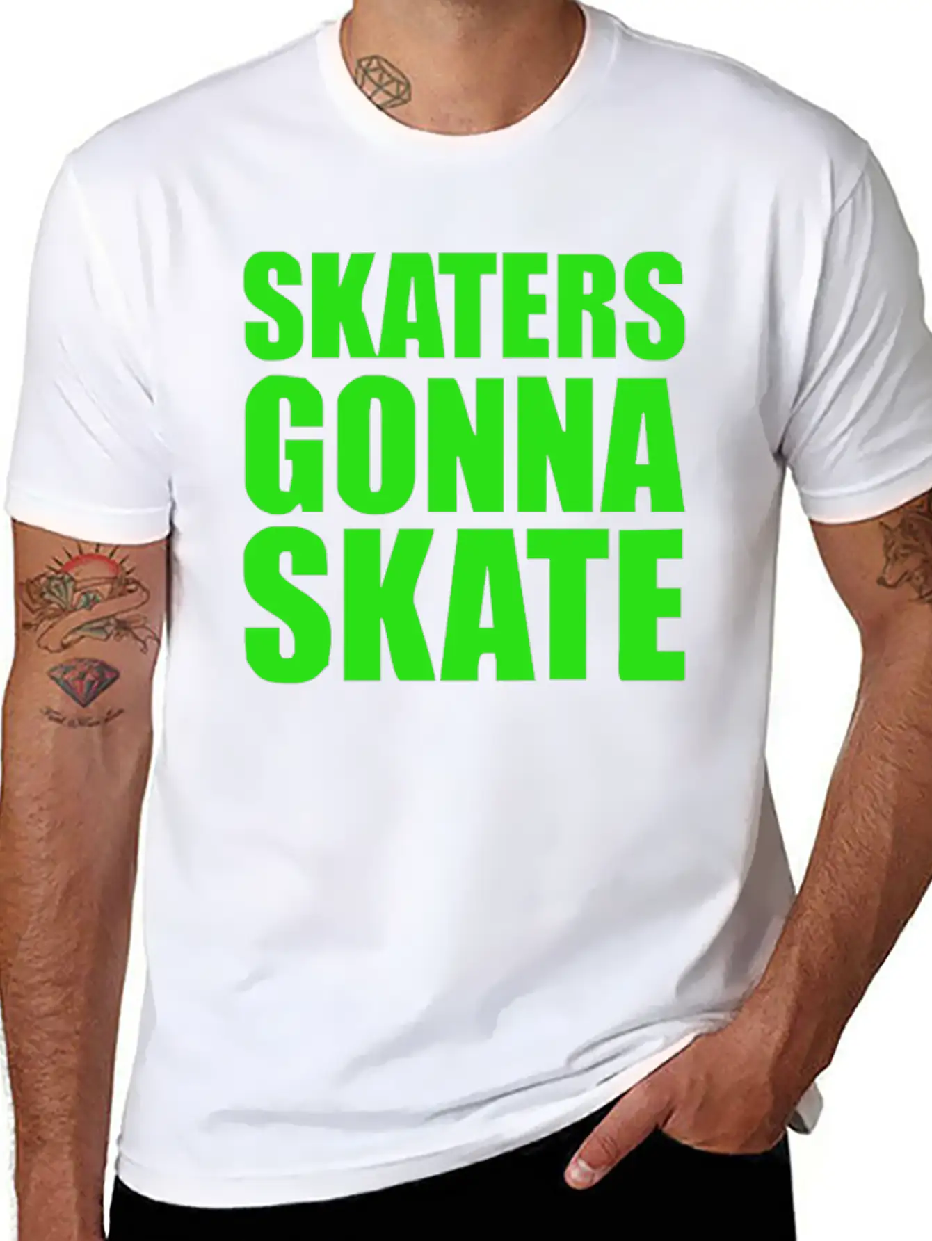 Skaters Gonna Skate Soft Cotton Short Sleeve Tee ¨C Unisex Wardrobe Staple