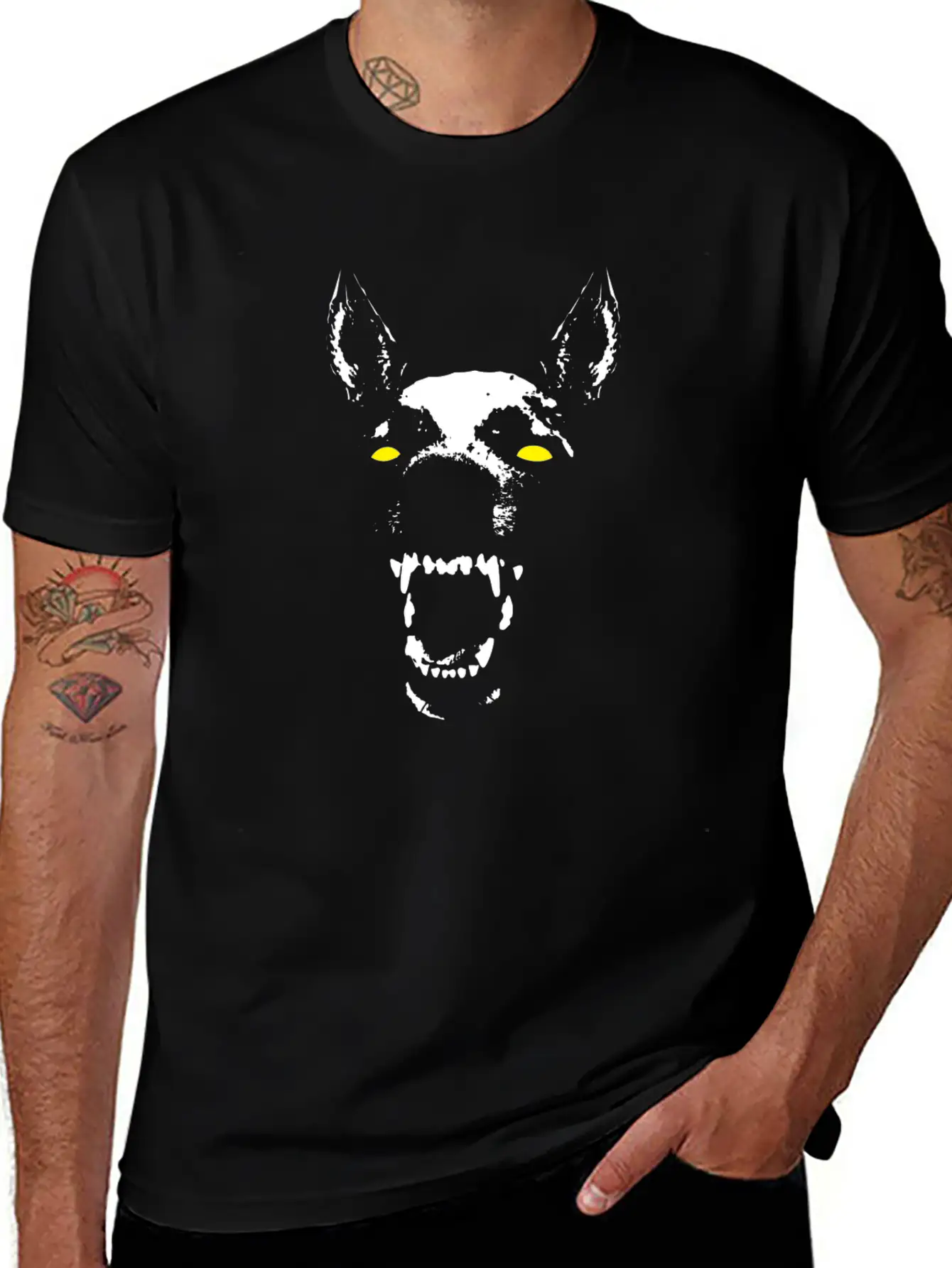 Skeleton Dog Head Soft Cotton Short Sleeve Tee ¨C Unisex Wardrobe Staple