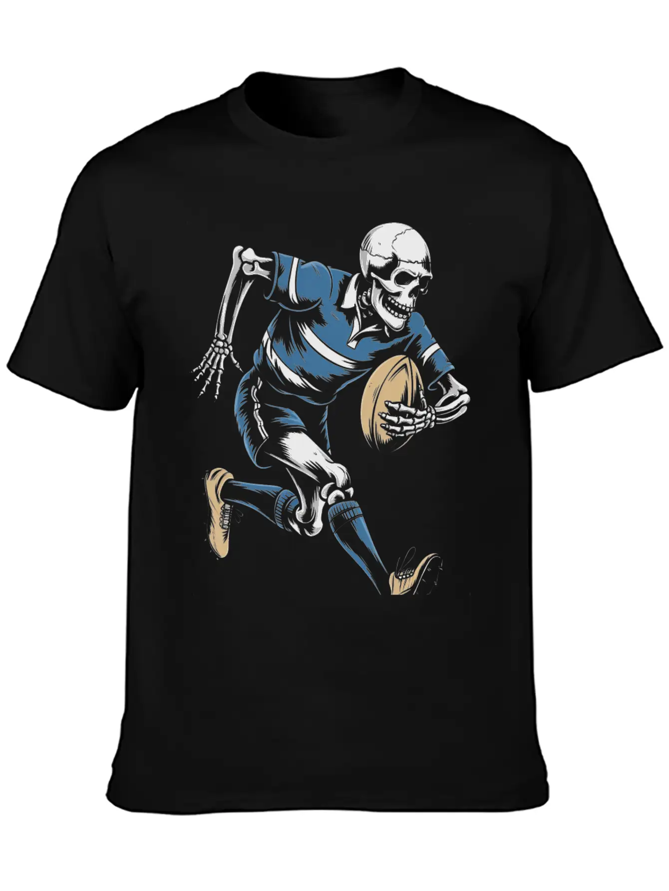 Skeleton Playing American Football Soft Cotton Short Sleeve Tee ¨C Unisex Wardrobe Staple