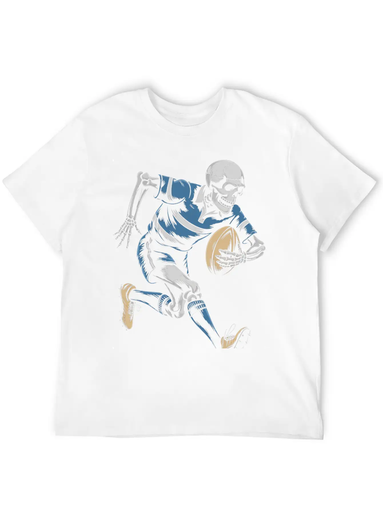 Skeleton Playing American Football Soft Cotton Short Sleeve Tee ¨C Unisex Wardrobe Staple