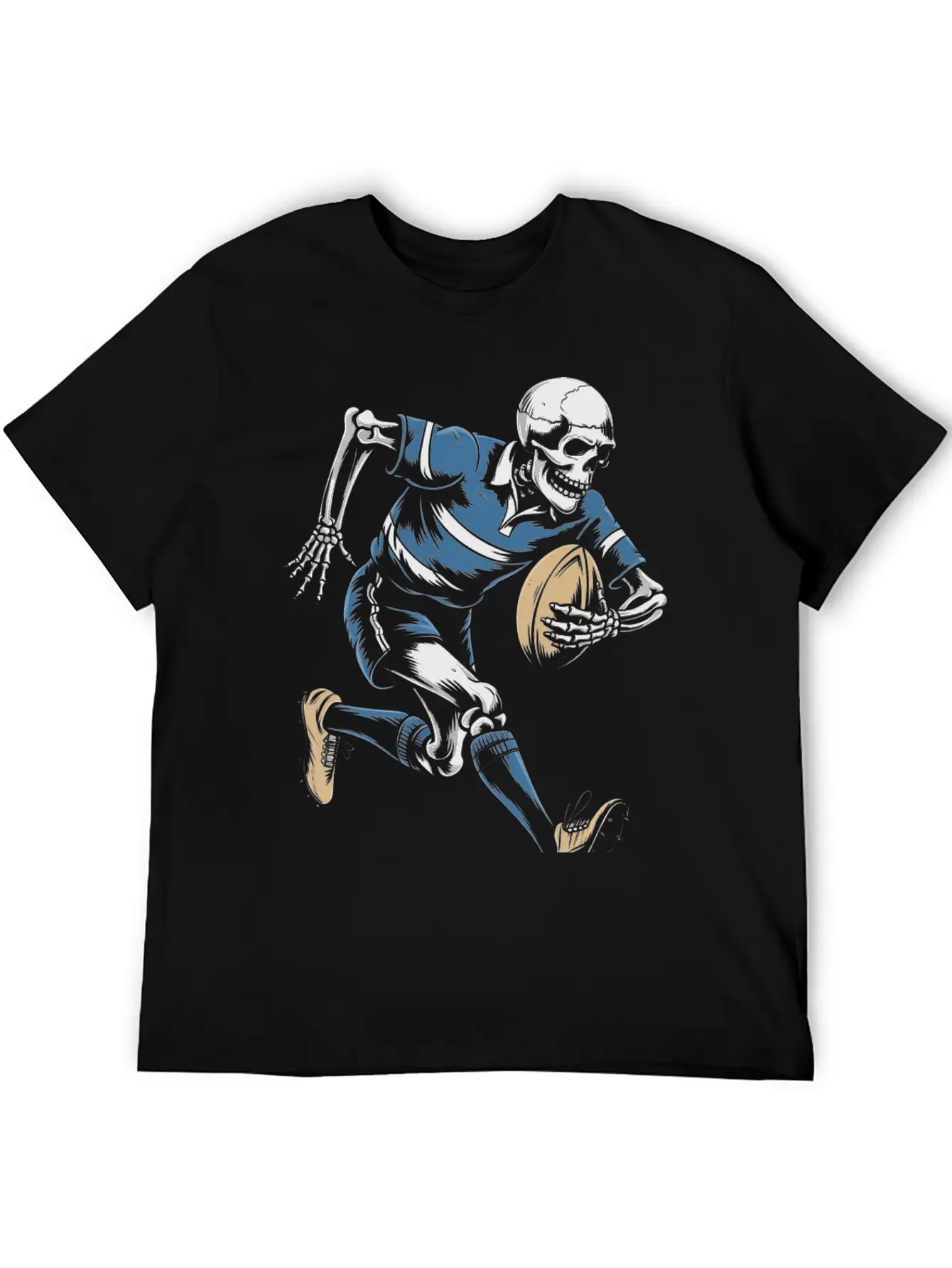 Skeleton Playing American Football Soft Cotton Short Sleeve Tee ¨C Unisex Wardrobe Staple