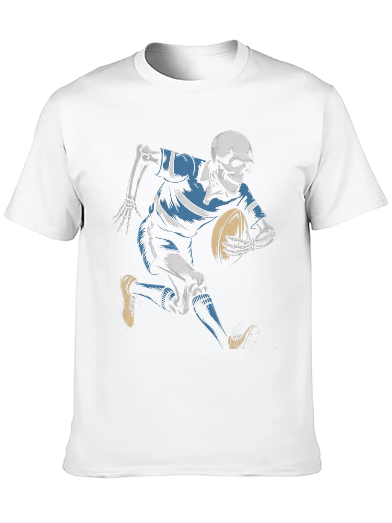 Skeleton Playing American Football Soft Cotton Short Sleeve Tee ¨C Unisex Wardrobe Staple