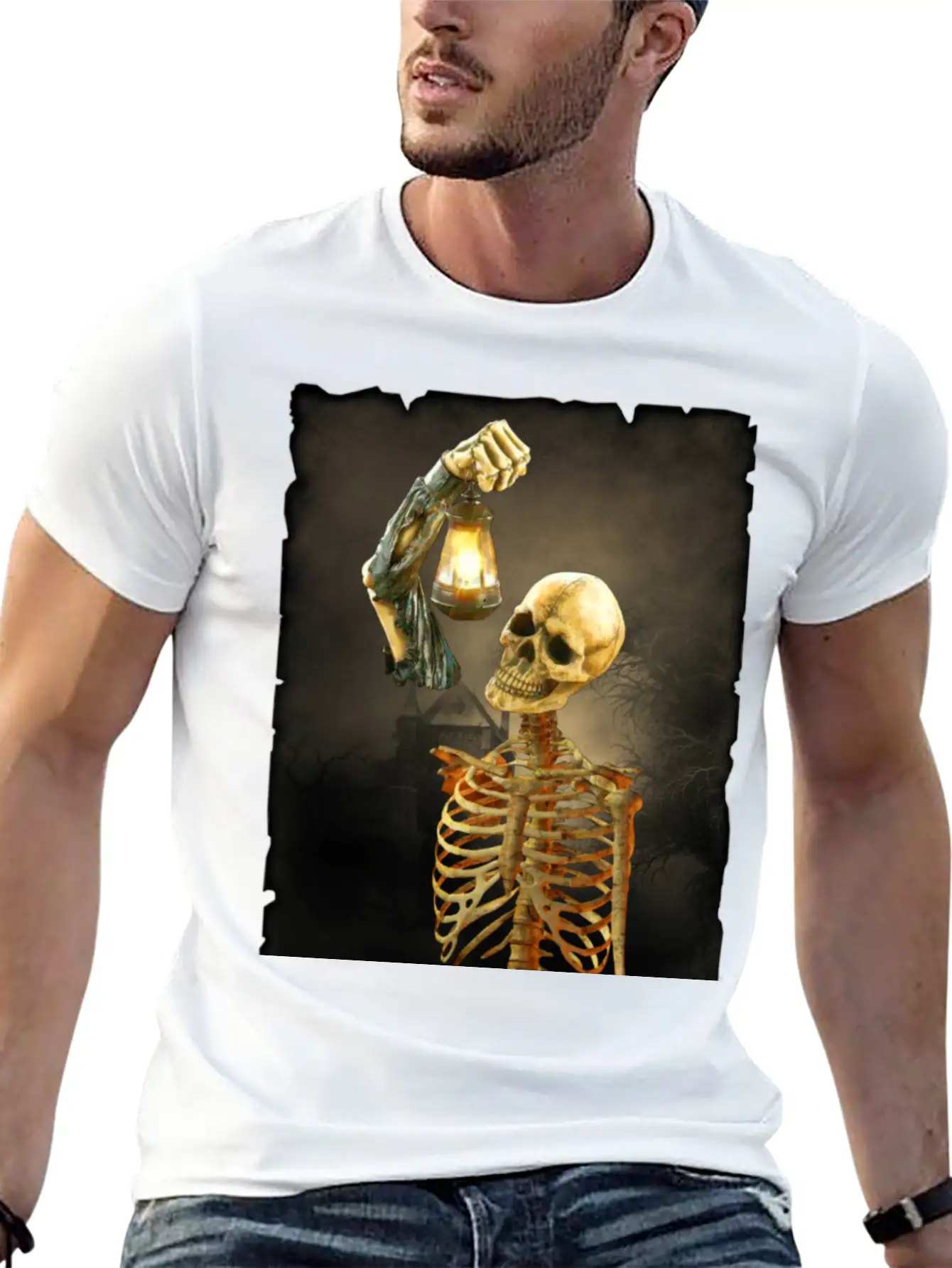 Skeleton Soft Cotton Short Sleeve Tee ¨C Unisex Wardrobe Staple