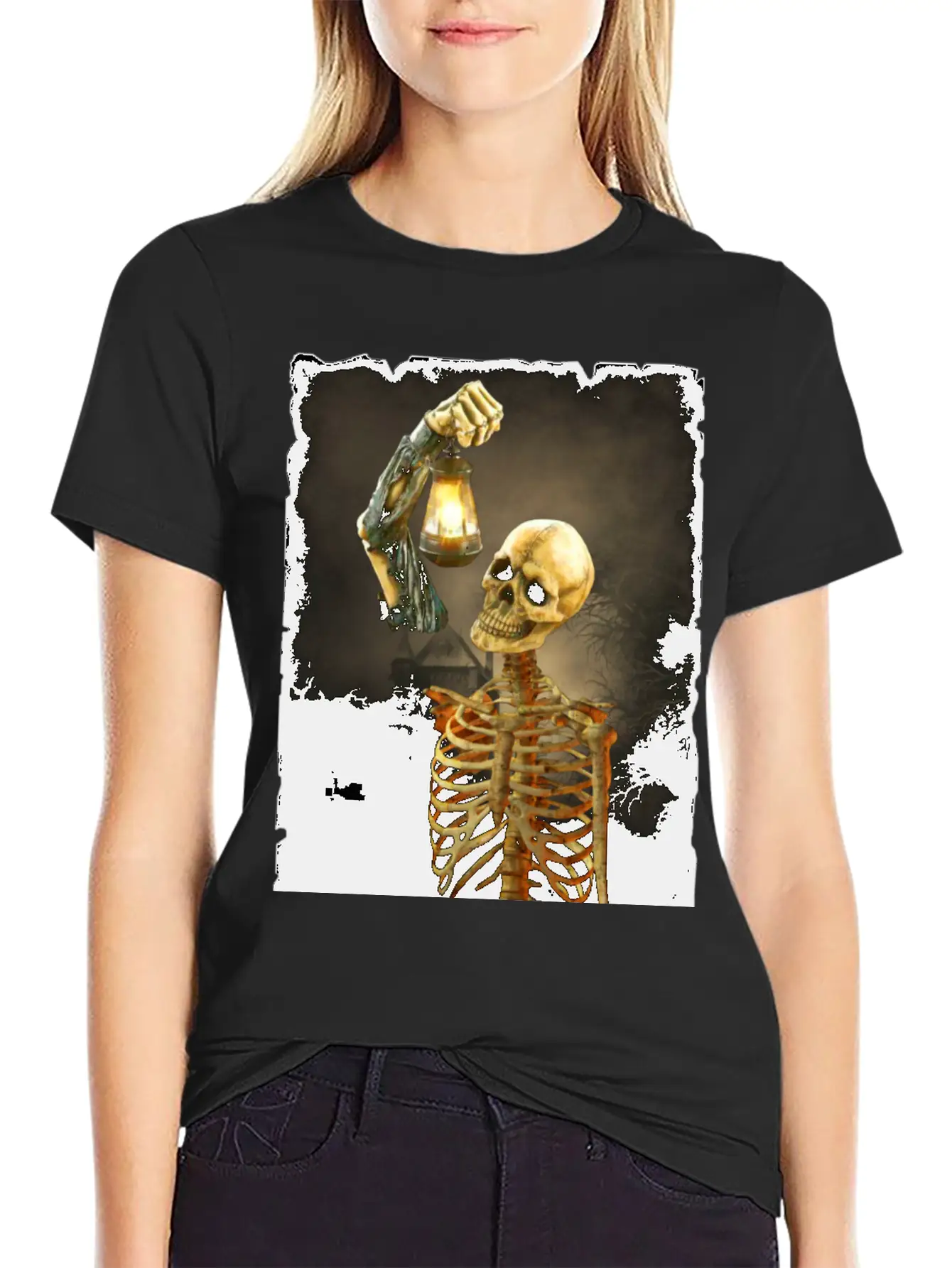 Skeleton Soft Cotton Short Sleeve Tee ¨C Unisex Wardrobe Staple