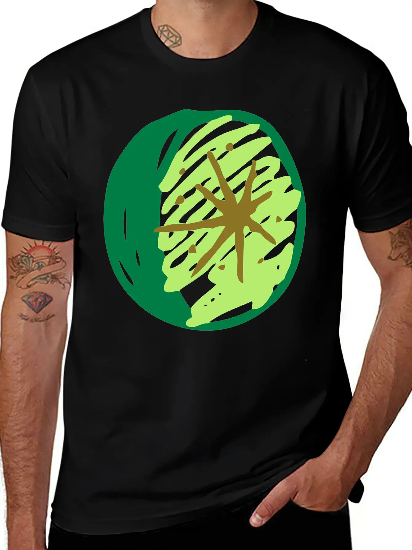 Sketched Lime Essential Cotton Tee For Daily Outfits ¨C Unisex Style
