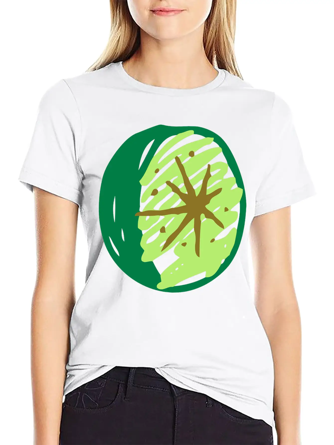Sketched Lime Essential Cotton Tee For Daily Outfits ¨C Unisex Style