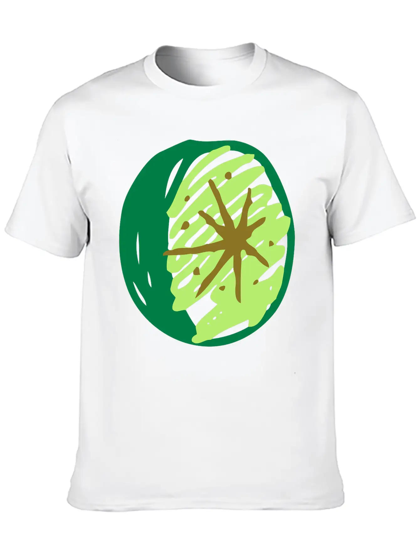 Sketched Lime Essential Cotton Tee For Daily Outfits ¨C Unisex Style