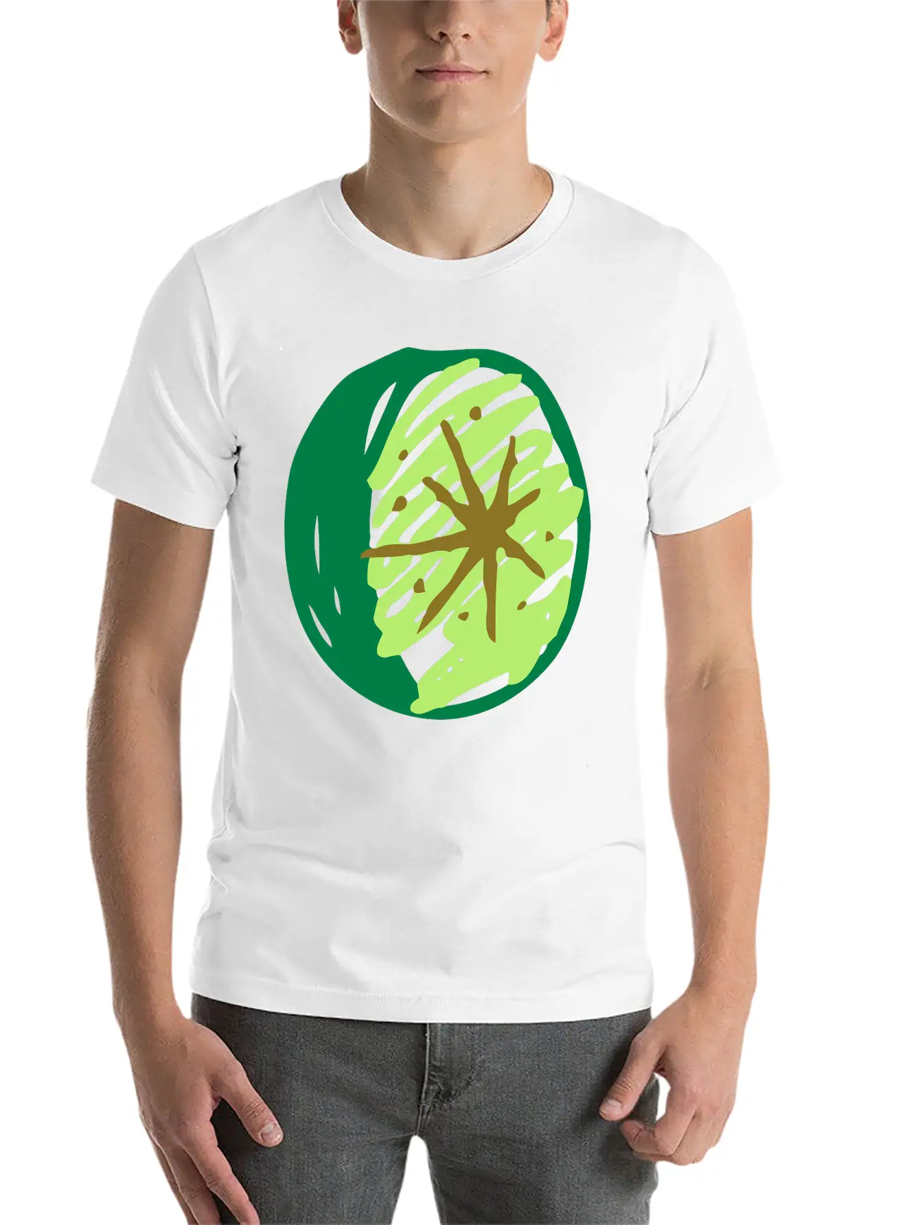 Sketched Lime Essential Cotton Tee For Daily Outfits ¨C Unisex Style