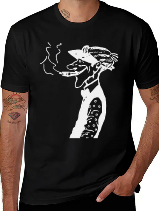 Skinny Man Smokes Basic Graphic T-Shirt ¨C Daily Comfort In Soft Cotton