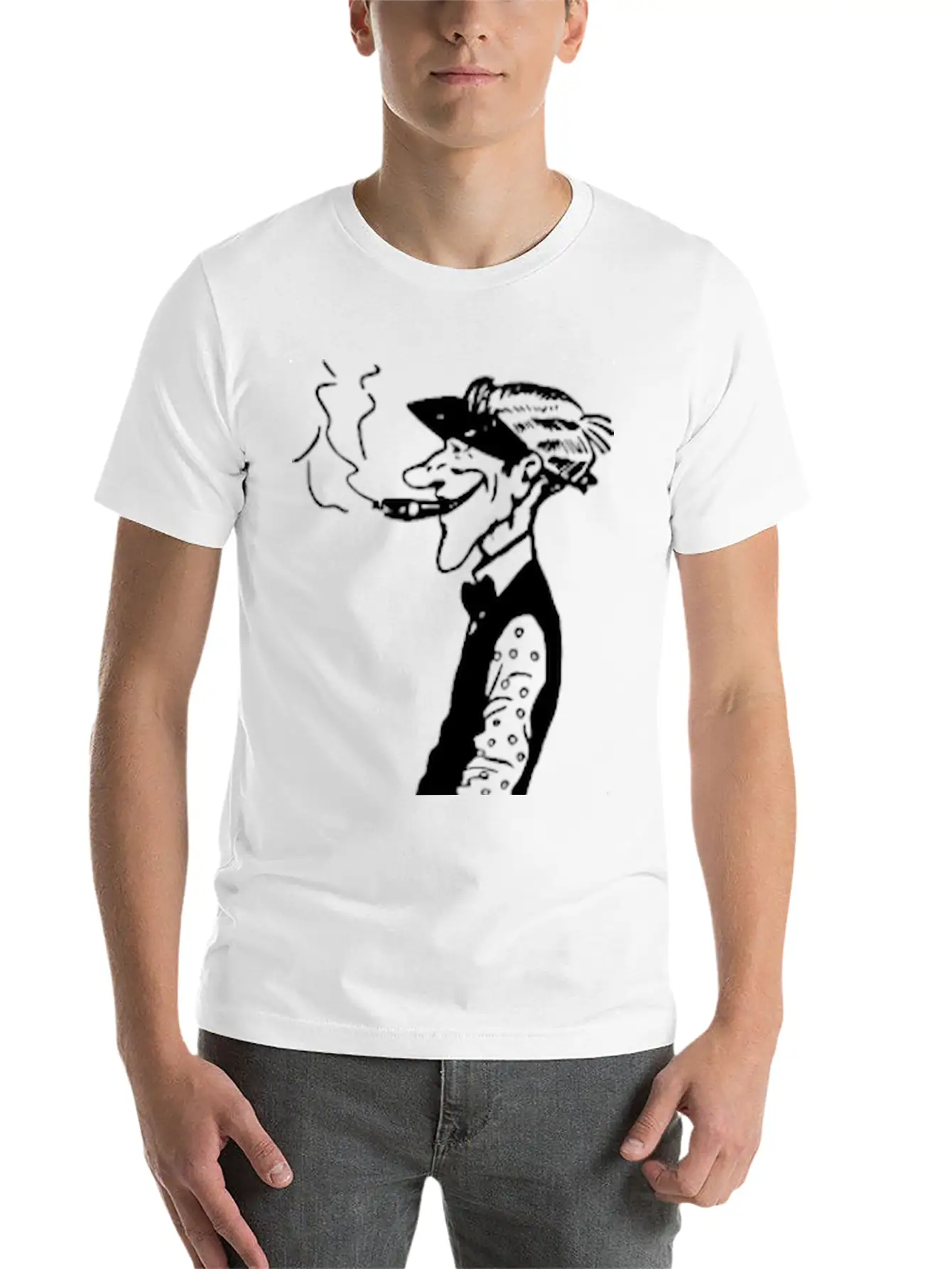 Skinny Man Smokes Basic Graphic T-Shirt ¨C Daily Comfort In Soft Cotton